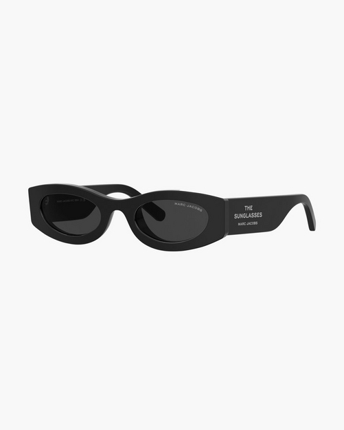 Marc Jacobs Black Oval Sunglasses Marc Jacobs MARC 694/G/S 08A 9O Sunglasses Black Grey - eye  main image 4