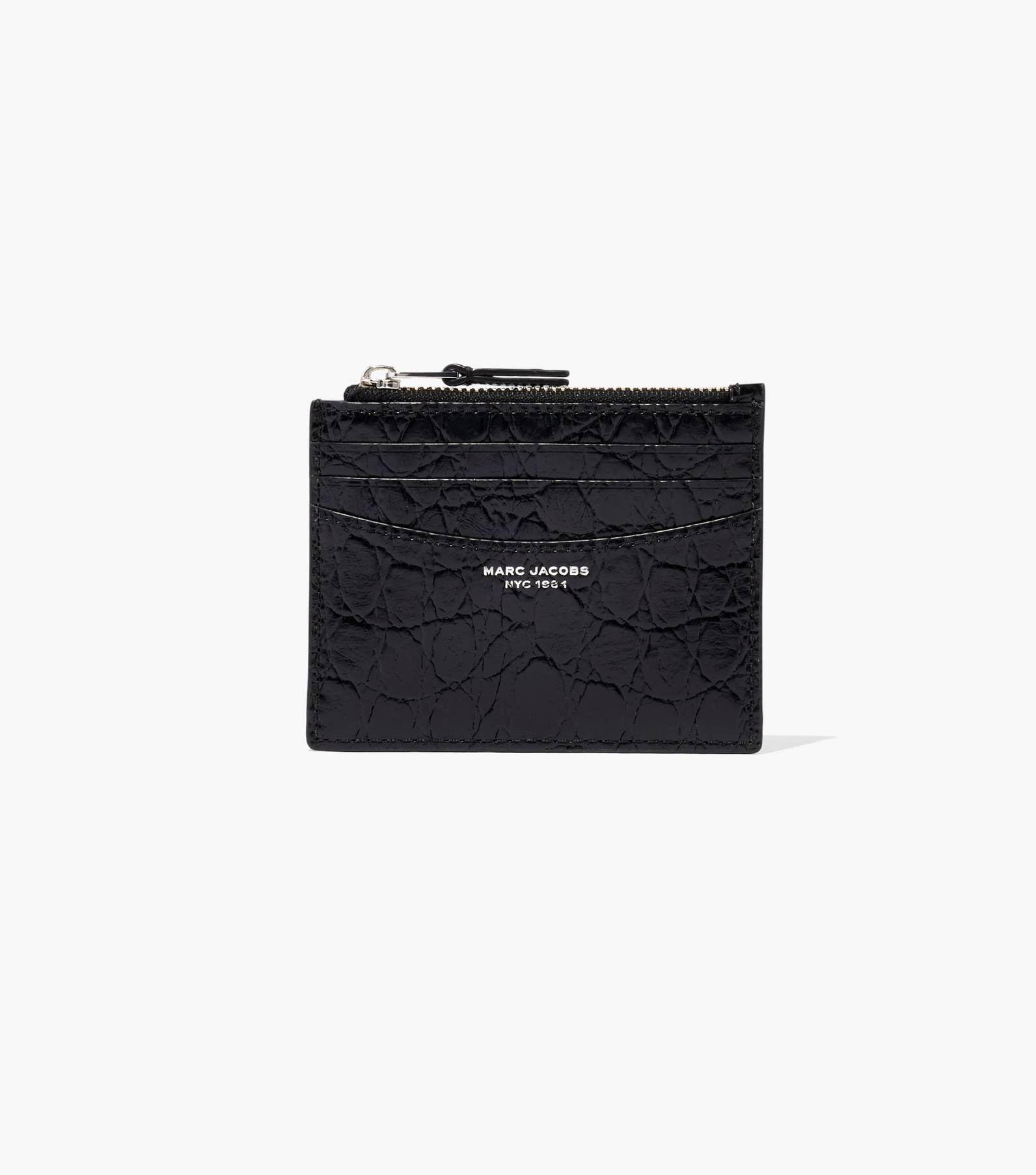 The Slim 84 Croc-Embossed Zip Card Case | Marc Jacobs | Official Site
