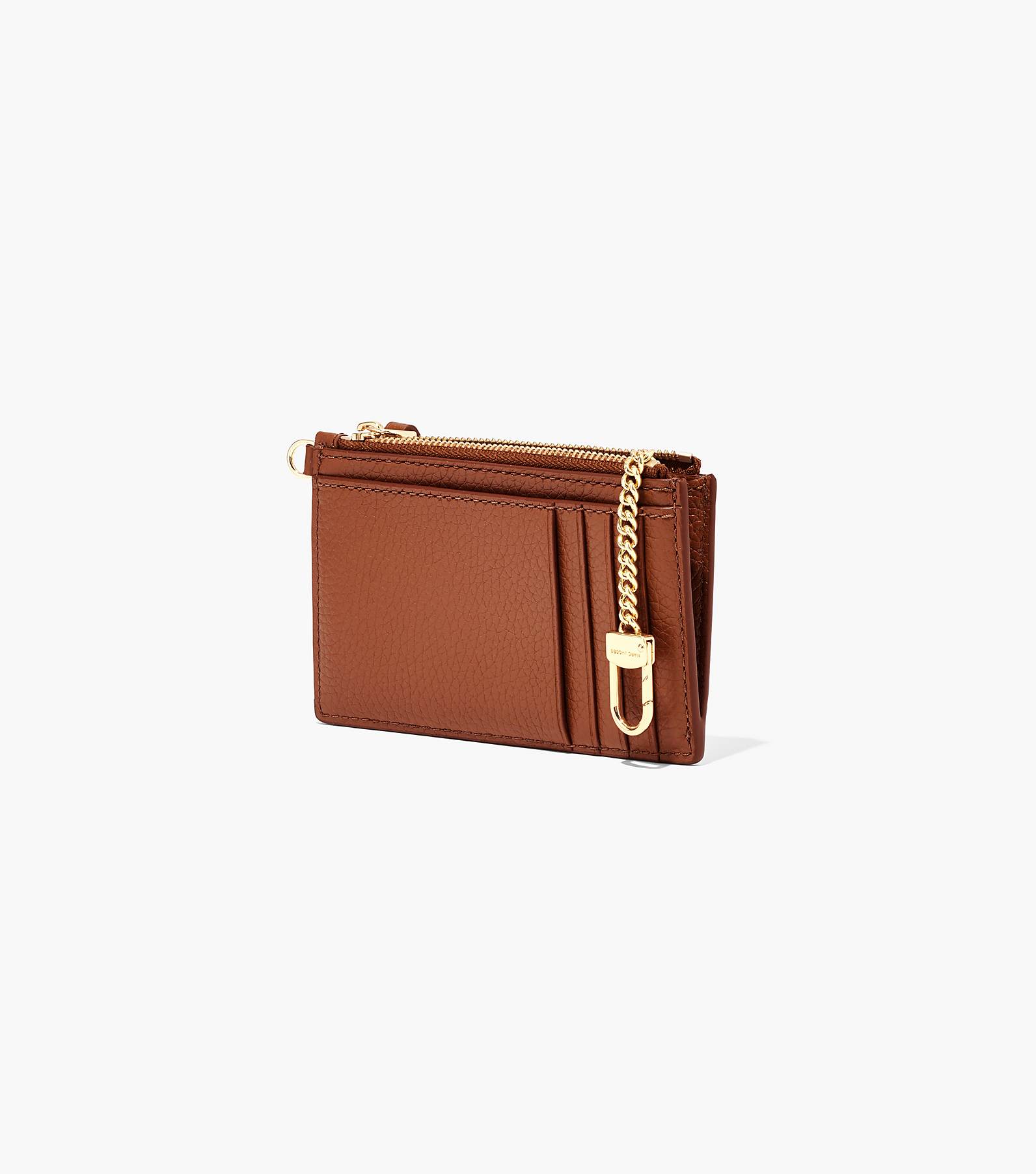 The Leather Top Zip Wristlet(null)