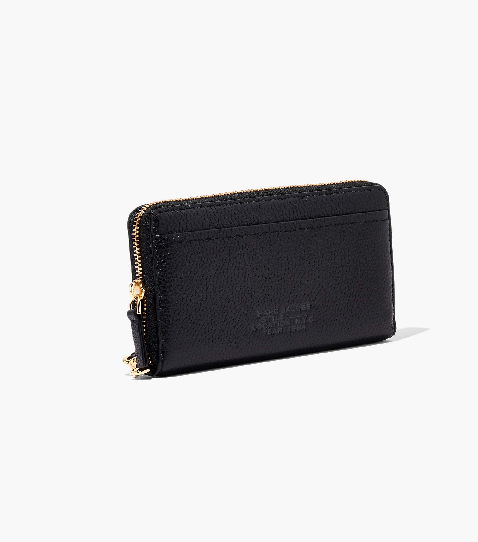 Marc Jacobs Round Grained Leather Coin Purse in Black