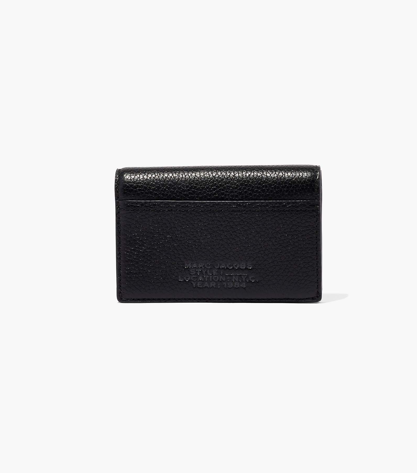 MARC JACOBS Plain Leather Long Wallet Small Wallet Logo Folding Wallets