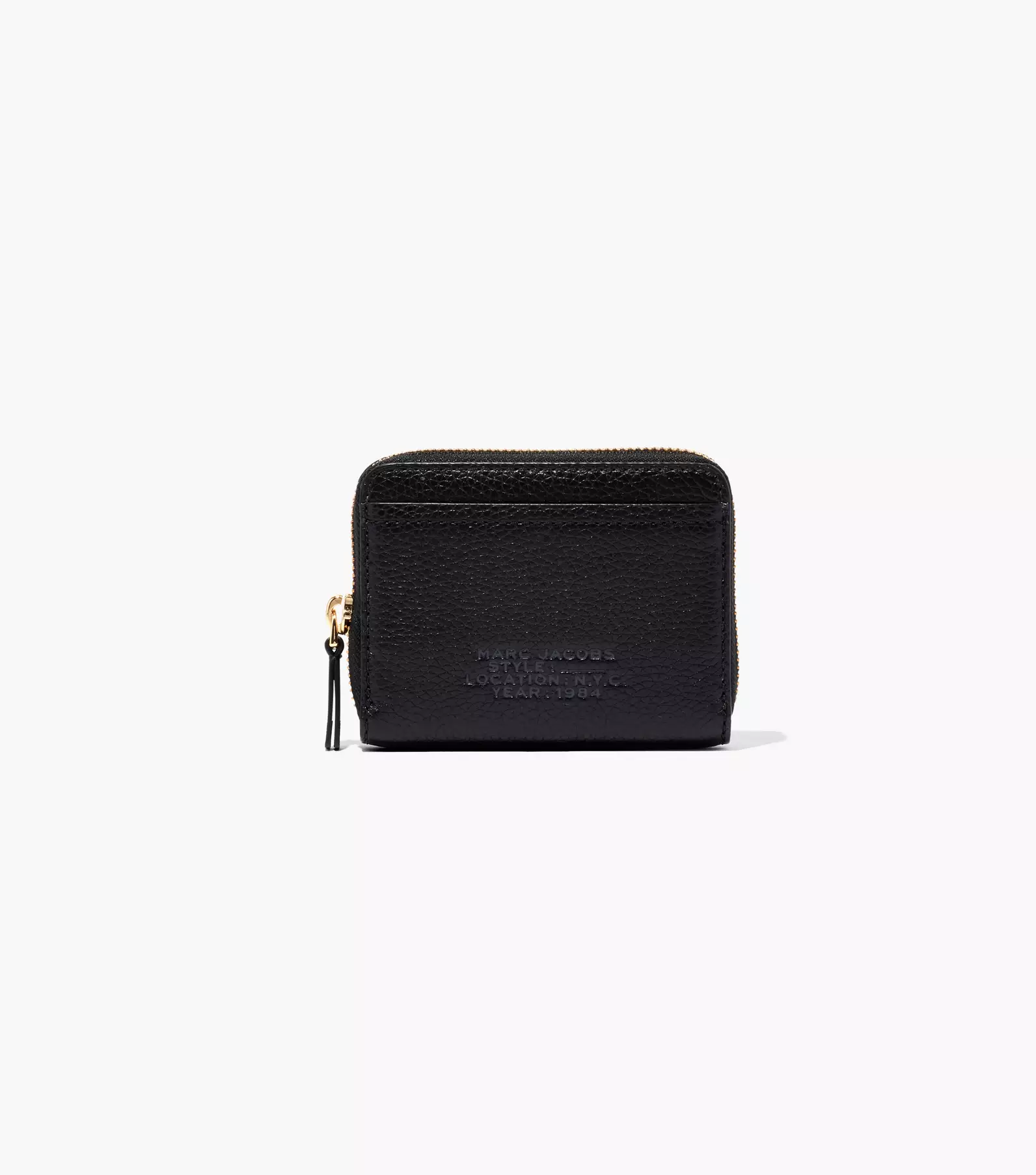 Marc Jacobs Round Grained Leather Coin Purse in Black