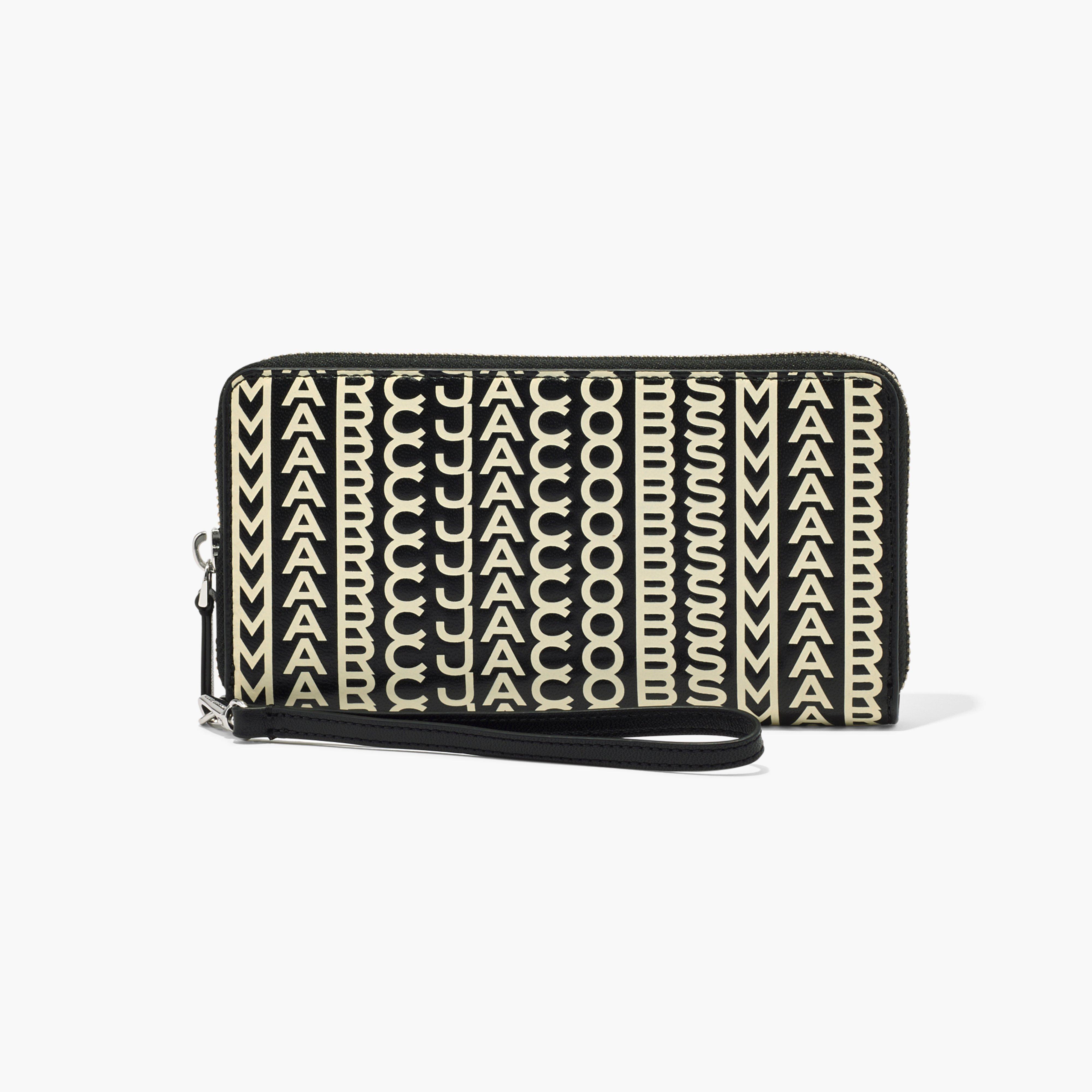 Marc by Marc jacobs The Monogram Leather Continental Wristlet Wallet,BLACK/WHITE