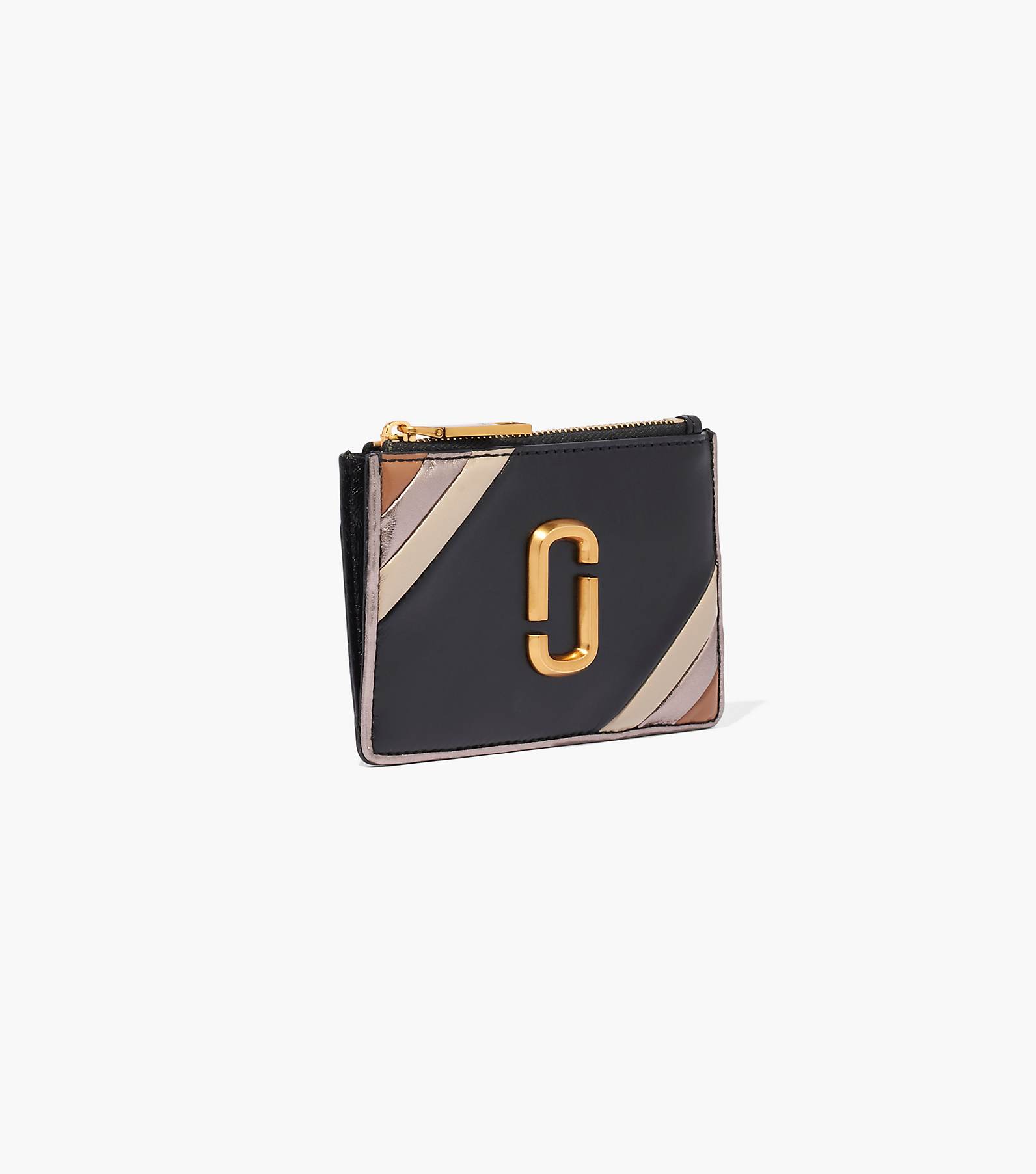 THE GLAM SHOT SHINY COLORBLOCK TOP ZIP MULTI WALLET