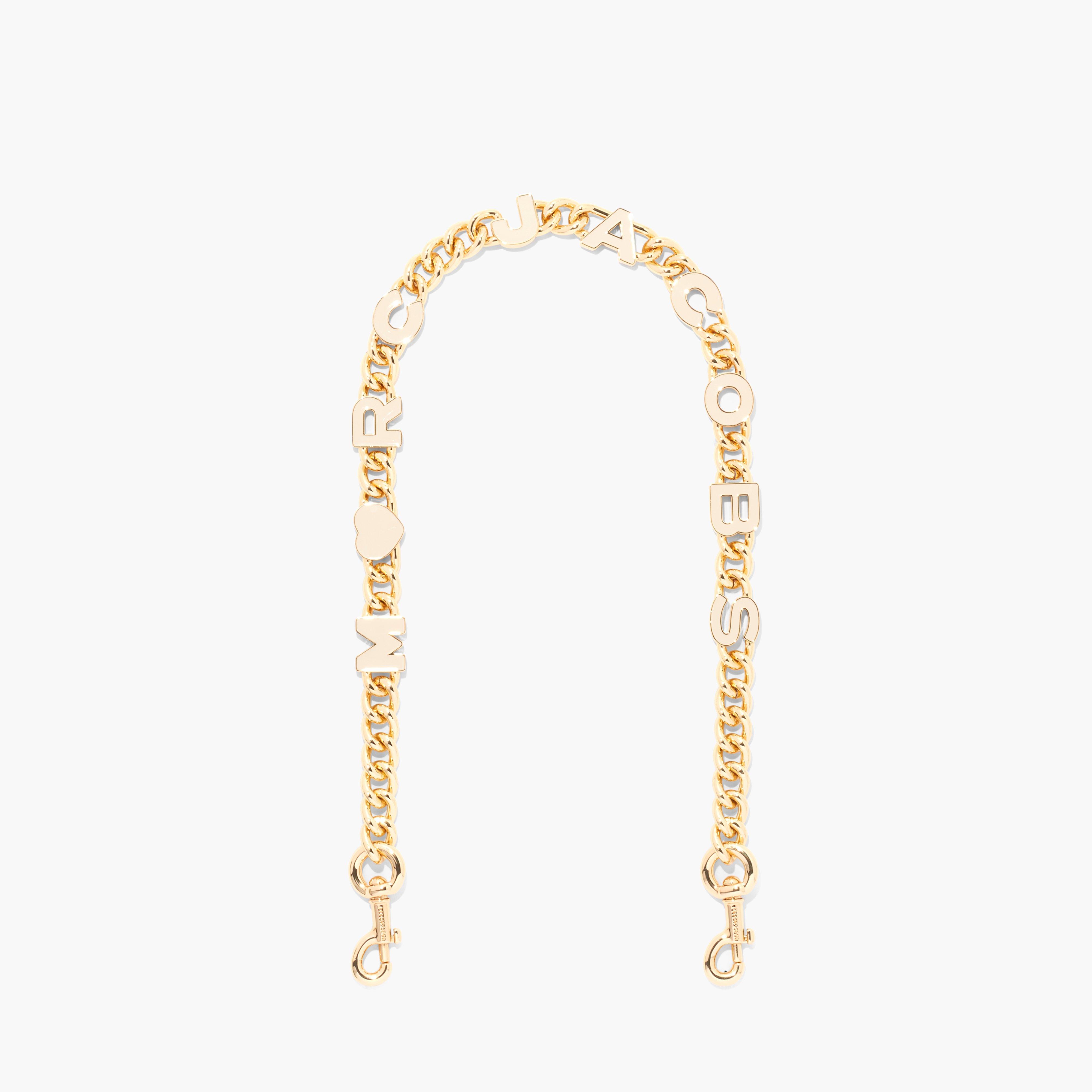 Marc by Marc jacobs The Heart Charm Chain Shoulder Strap,CLOUD WHITE/GOLD