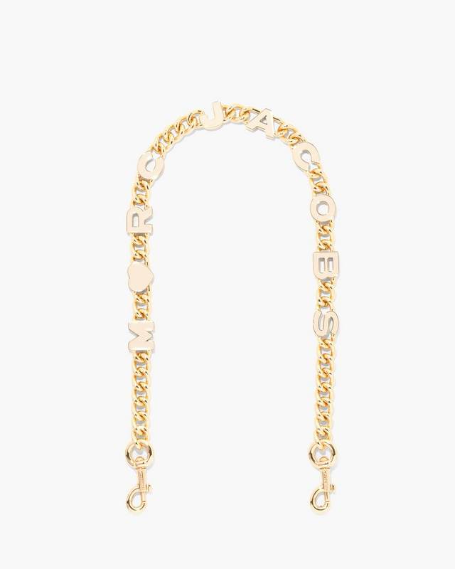 Marc Jacobs Mirror Heart Gold Clutch w/ Chain