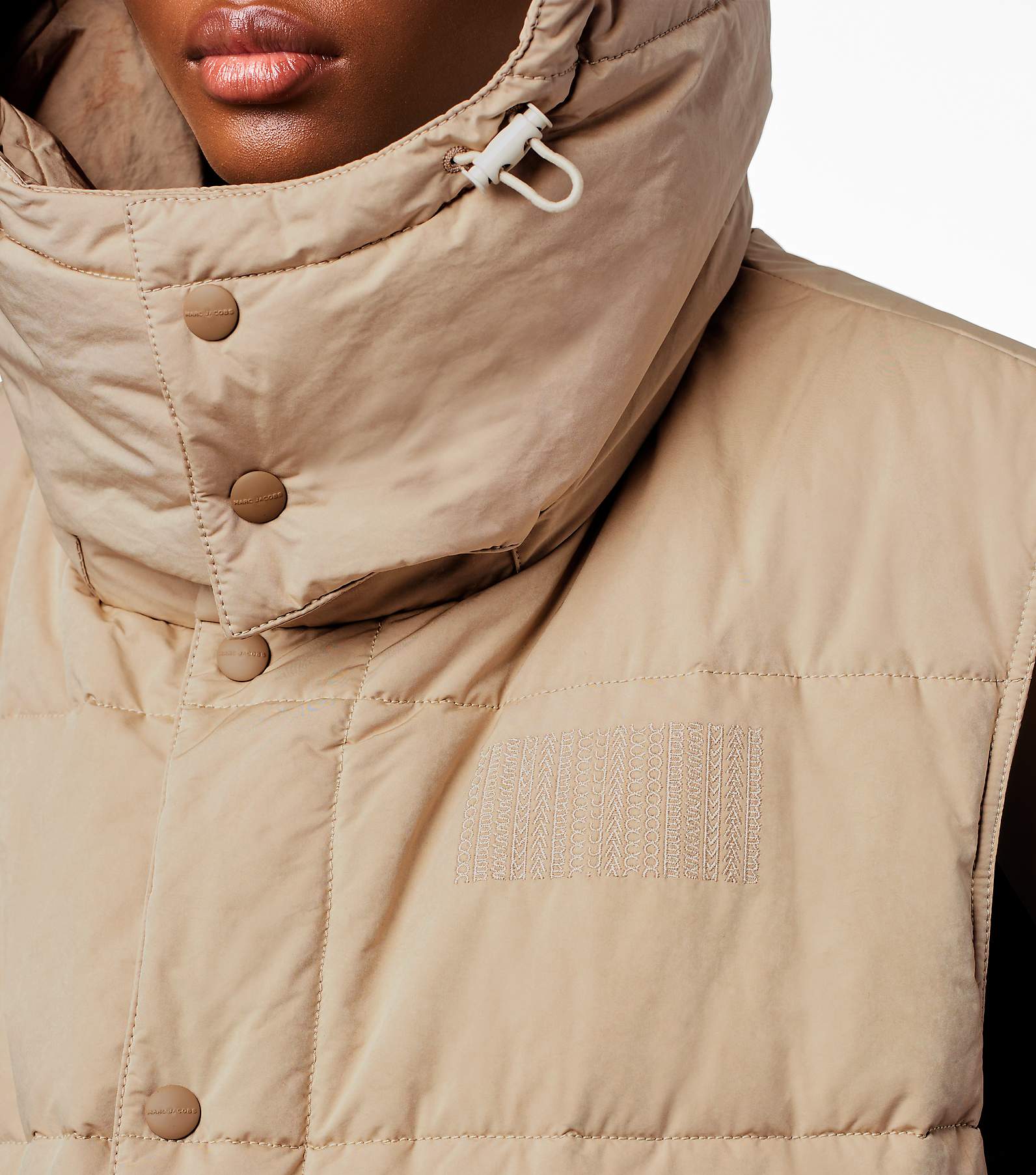 Marc Jacobs Hooded Cap-Sleeve Puffer Vest