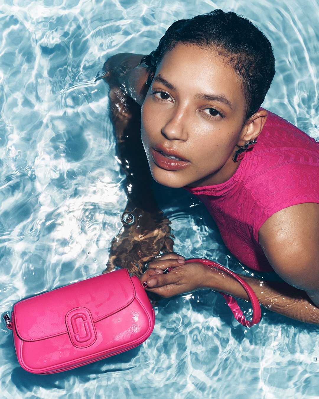 Hot Pink J Marc Clover Bag