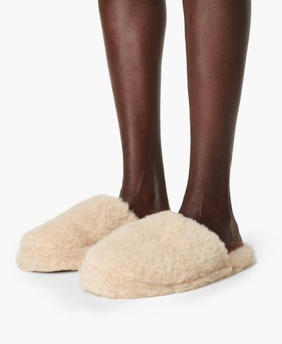 Yoko Wool Basic Slippers, Oatmeal | Sweaty Betty