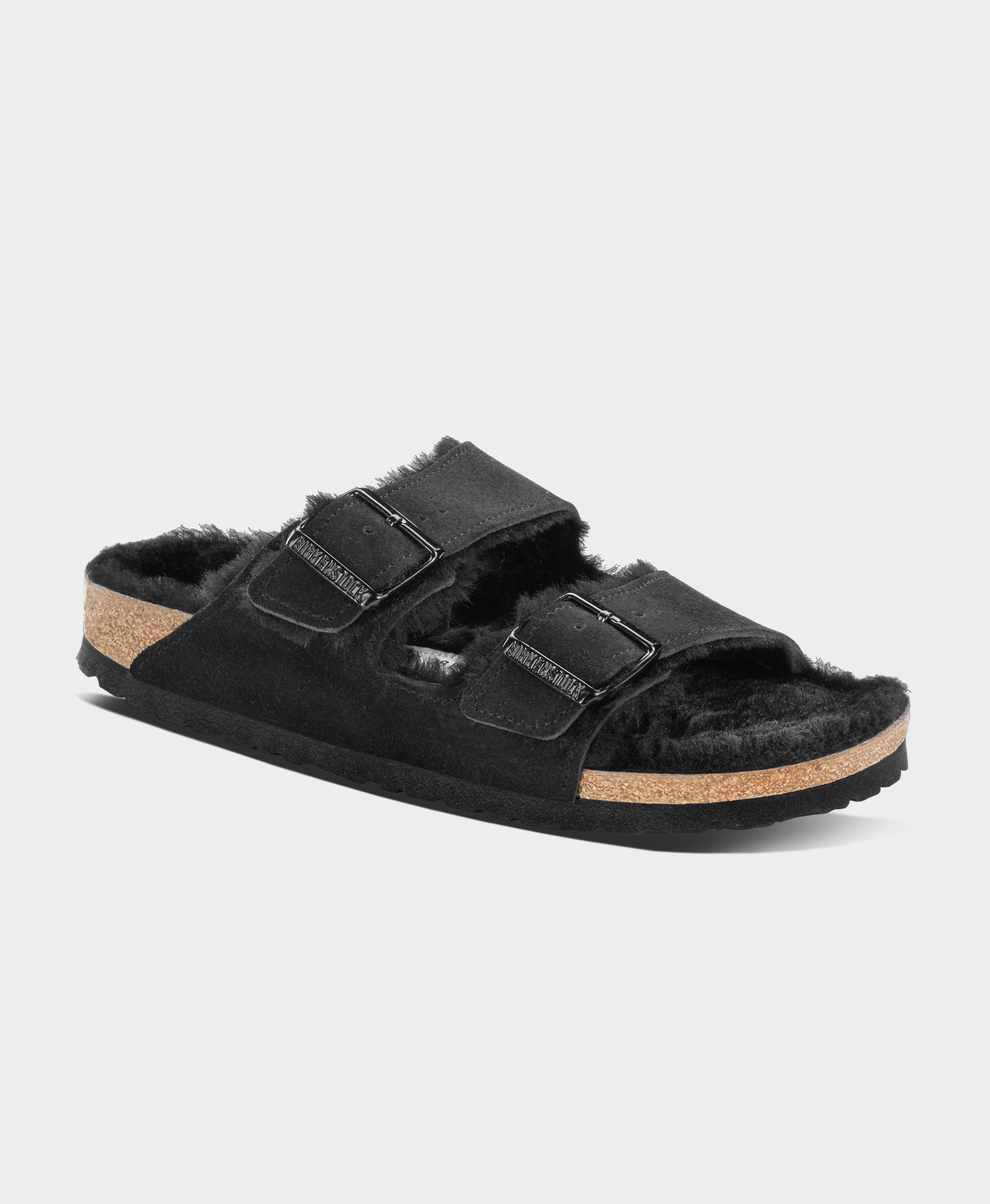 Birkenstock Arizona VL Sheepskin Sandals, Black | Sweaty Betty