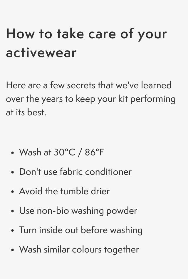 How to take care of your activewear