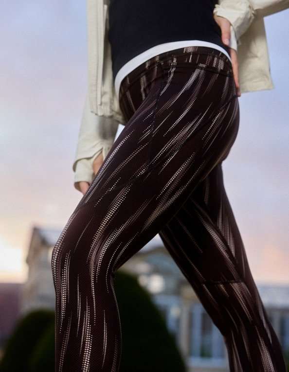 Zero Gravity 7/8 Running Tight - Blue Hybrid Leopard Print