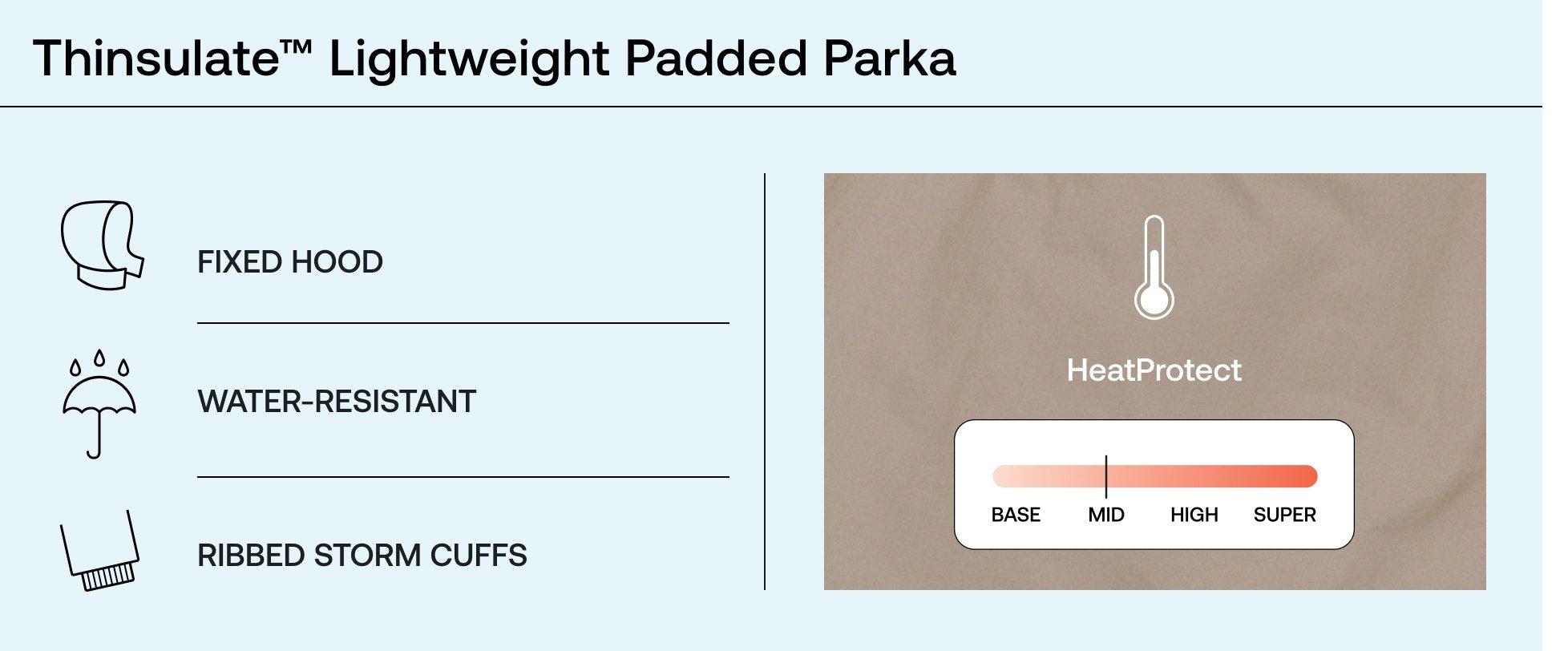 Shop Thinsulate™ Lightweight Padded Parka