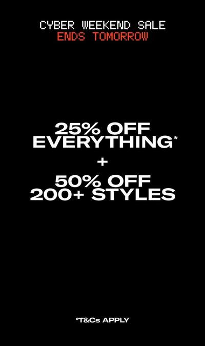 25% off Everything & 50% off 200+ styles