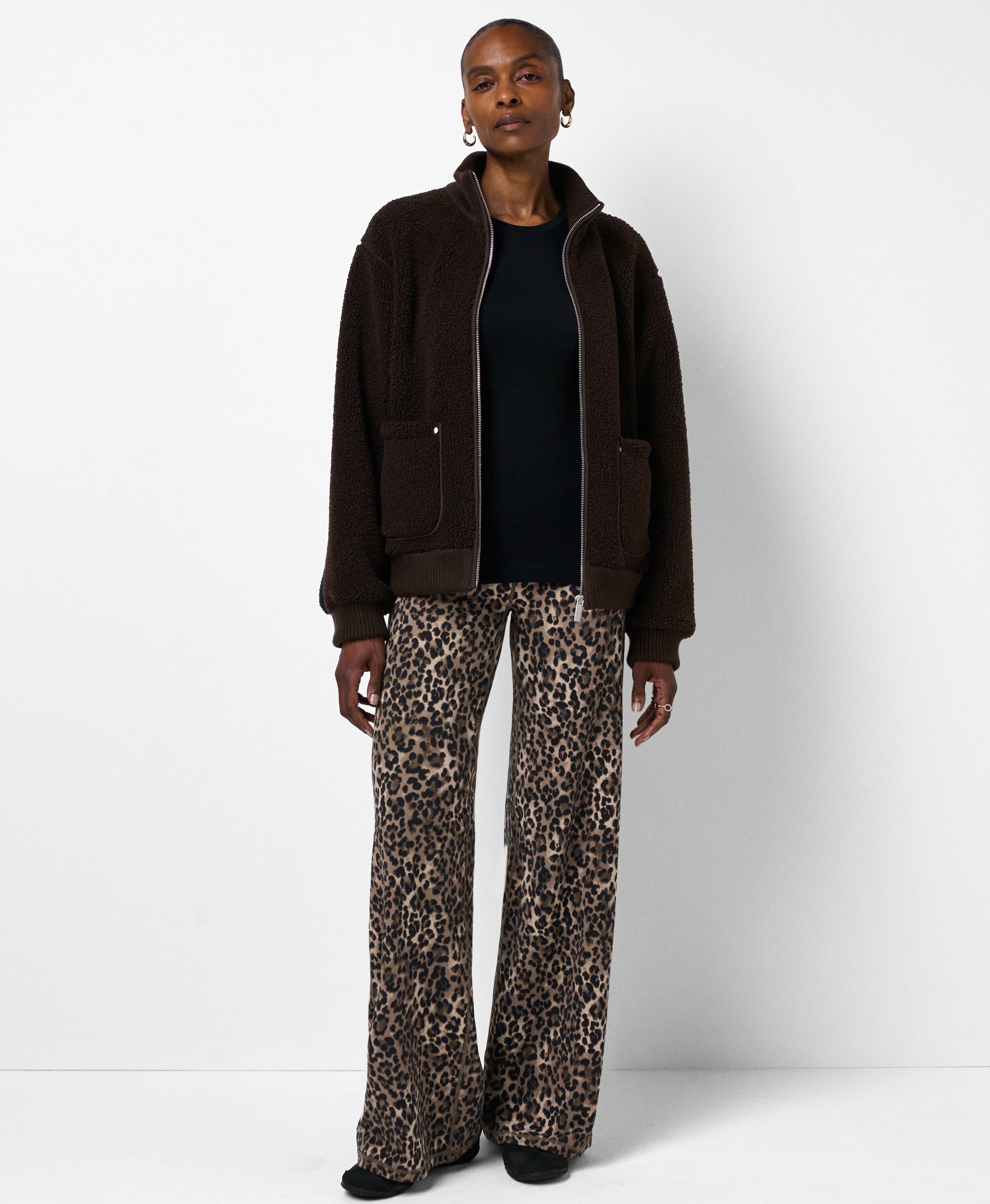 Plush Fleece Ribbed Zip-Up - Espresso Brown | Women's Sweaters +