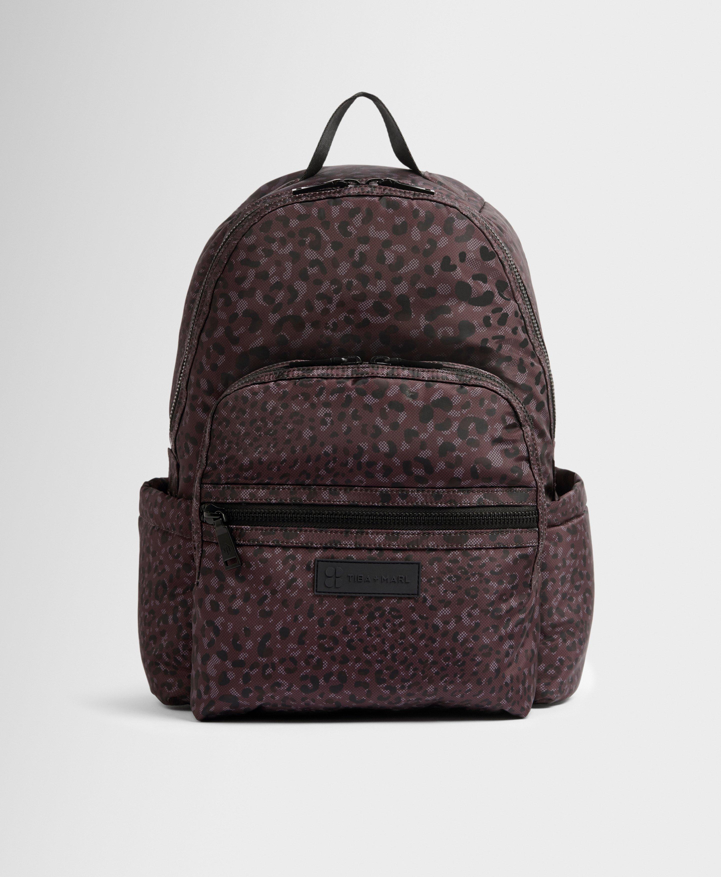 Sweaty Betty SB X Tiba + Marl Leopard Elwood Backpack, Brown, Women's One Size