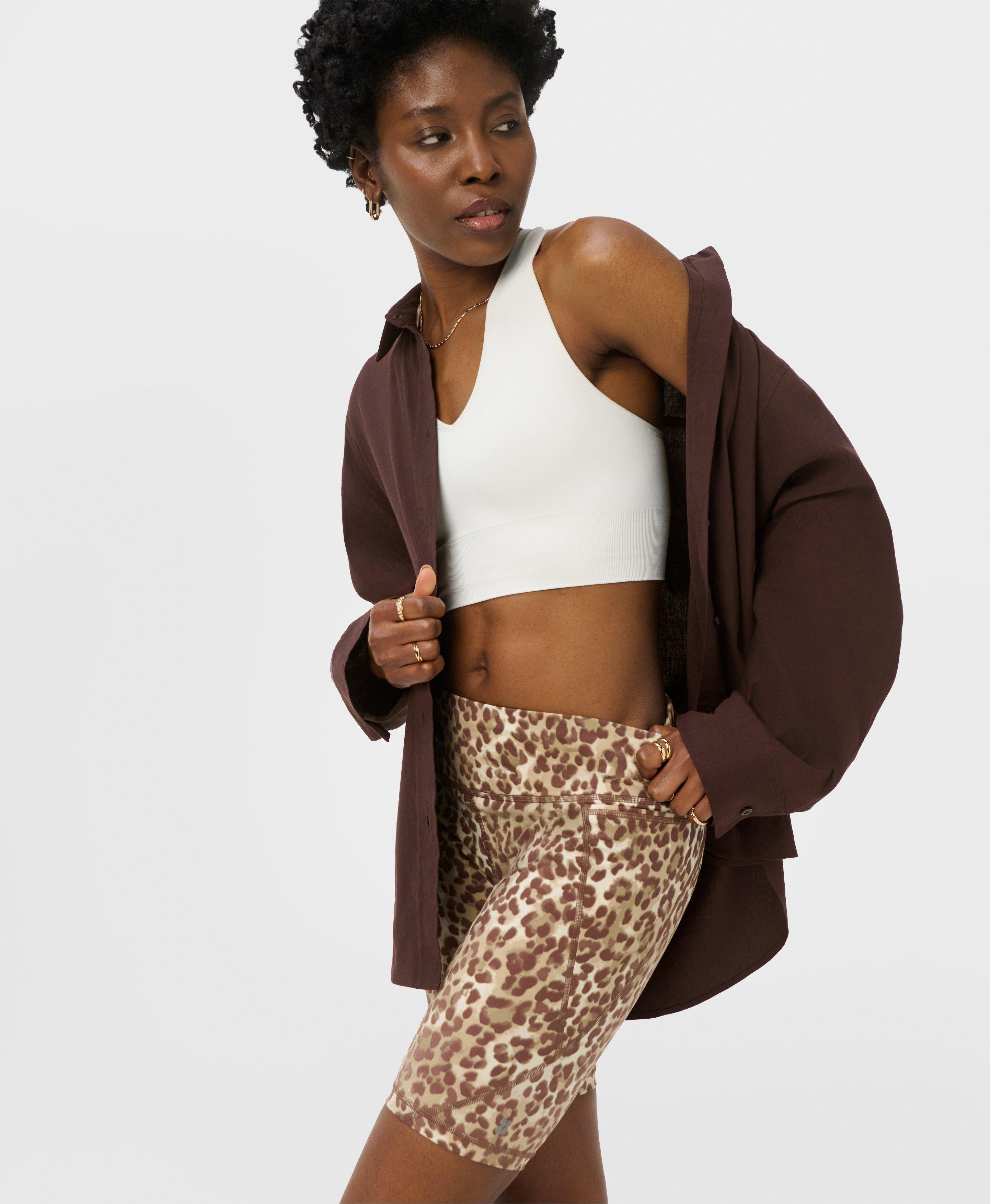 ス*ー様 22AW Apolina Bette Blouse chocolate Linen Stretch Shirt - Sable Brown | Women's Base Layers & Long