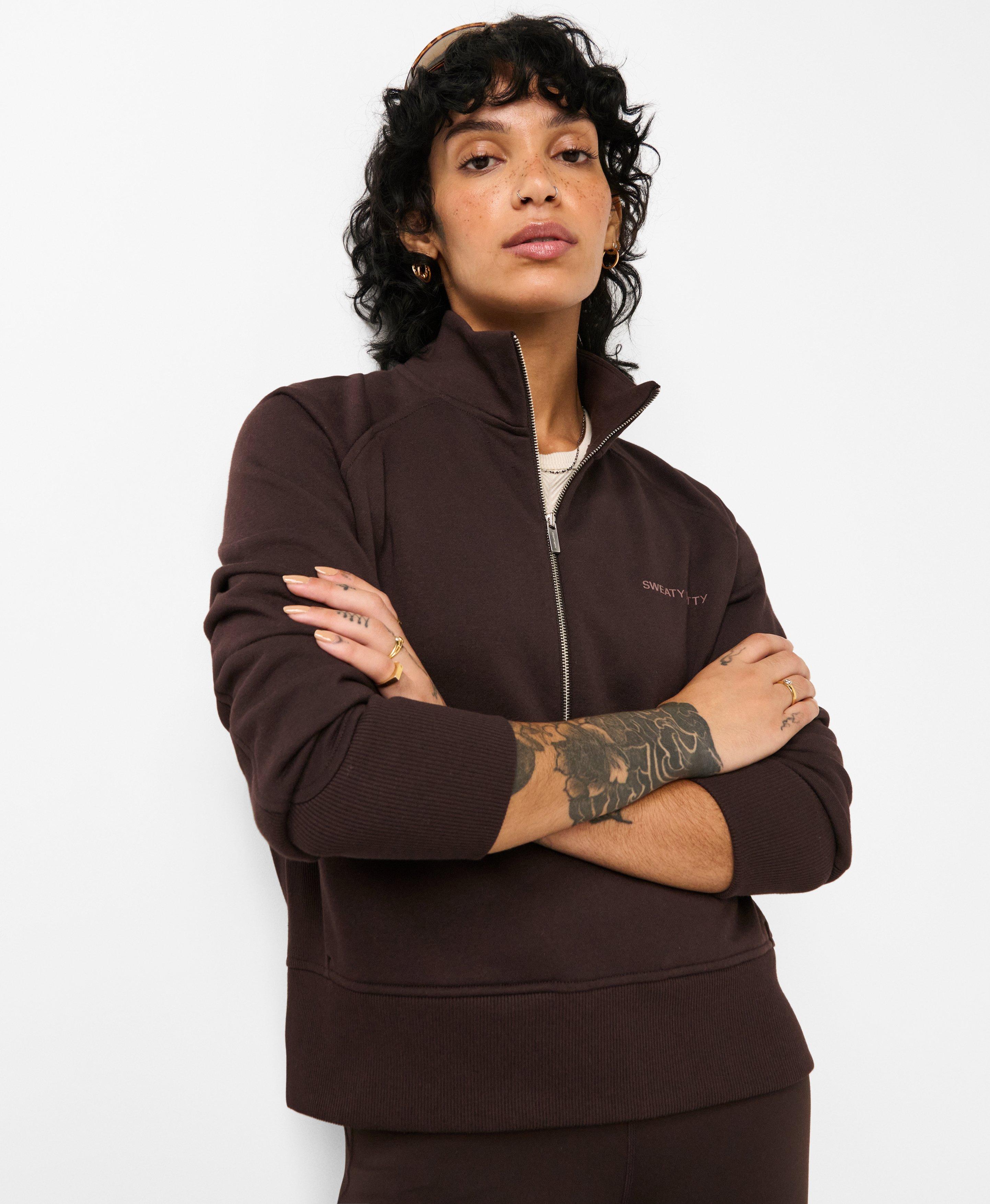Sweaty Betty Revive Rib Mix Half Zip Sweatshirt
