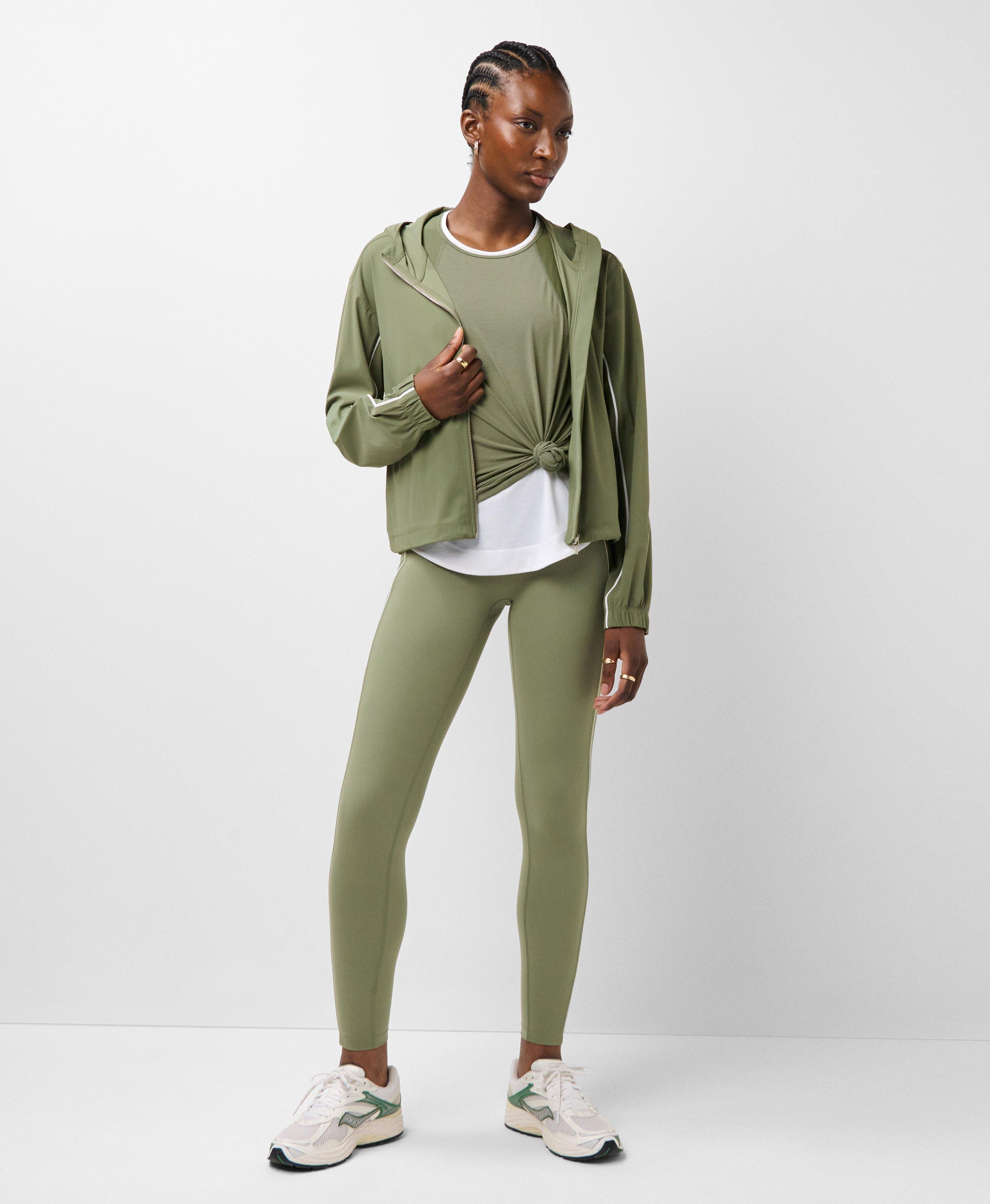 Power UltraSculpt Piping Leggings - Bracken Green | Sweaty Betty