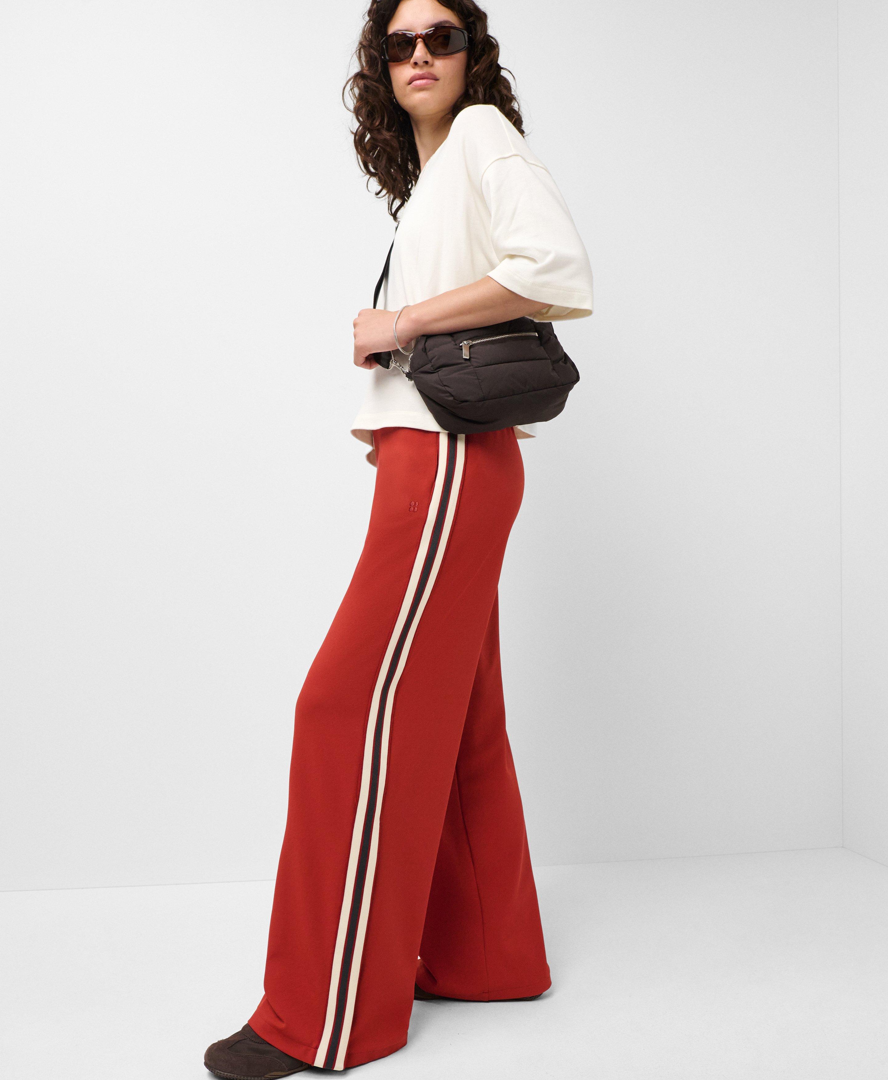 Sweaty Betty Lightweight Linear Striped Wide Leg Trouser