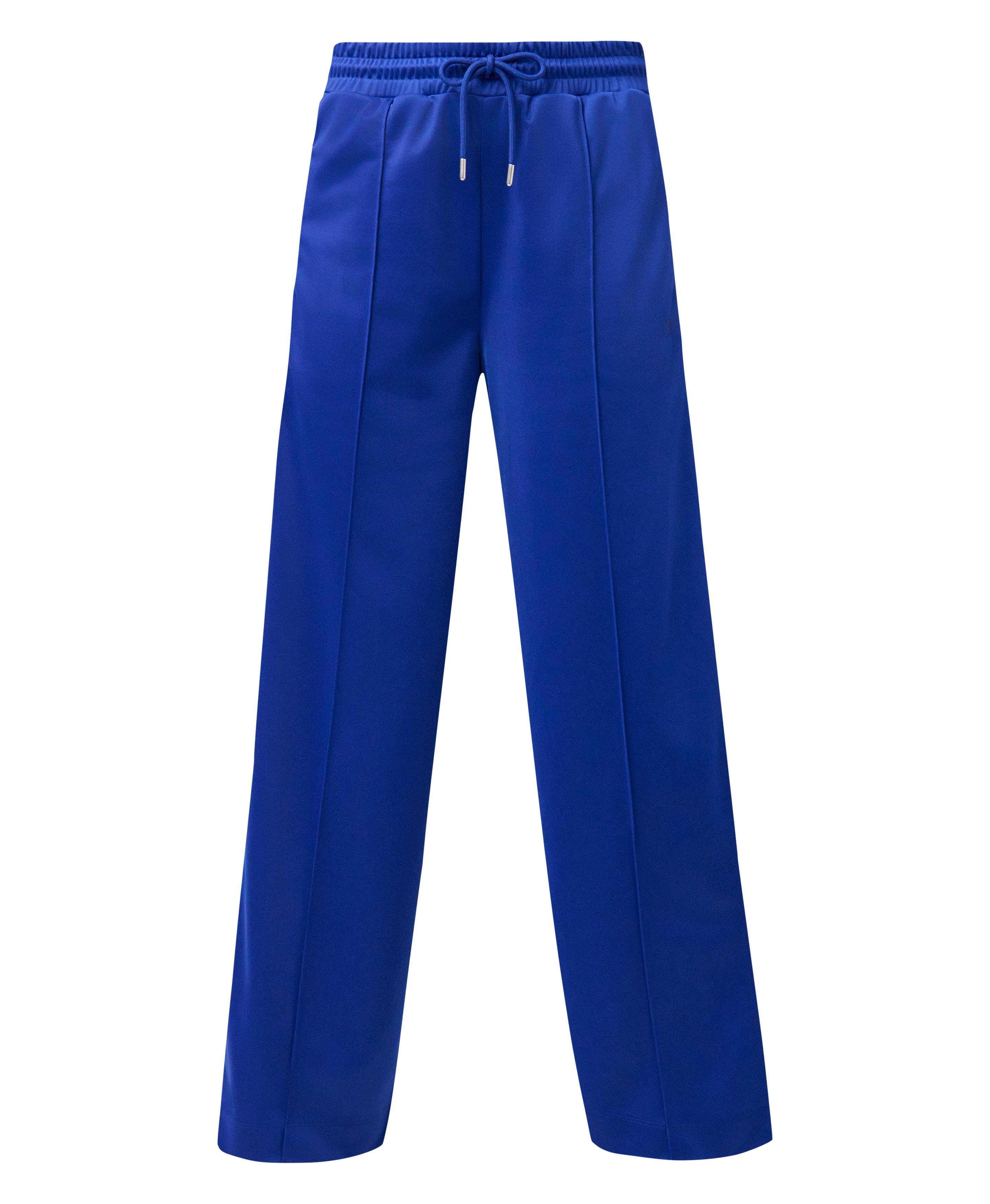 Revival Pintuck Side Stripe Wide Leg Trouser - Prussian Blue Creme