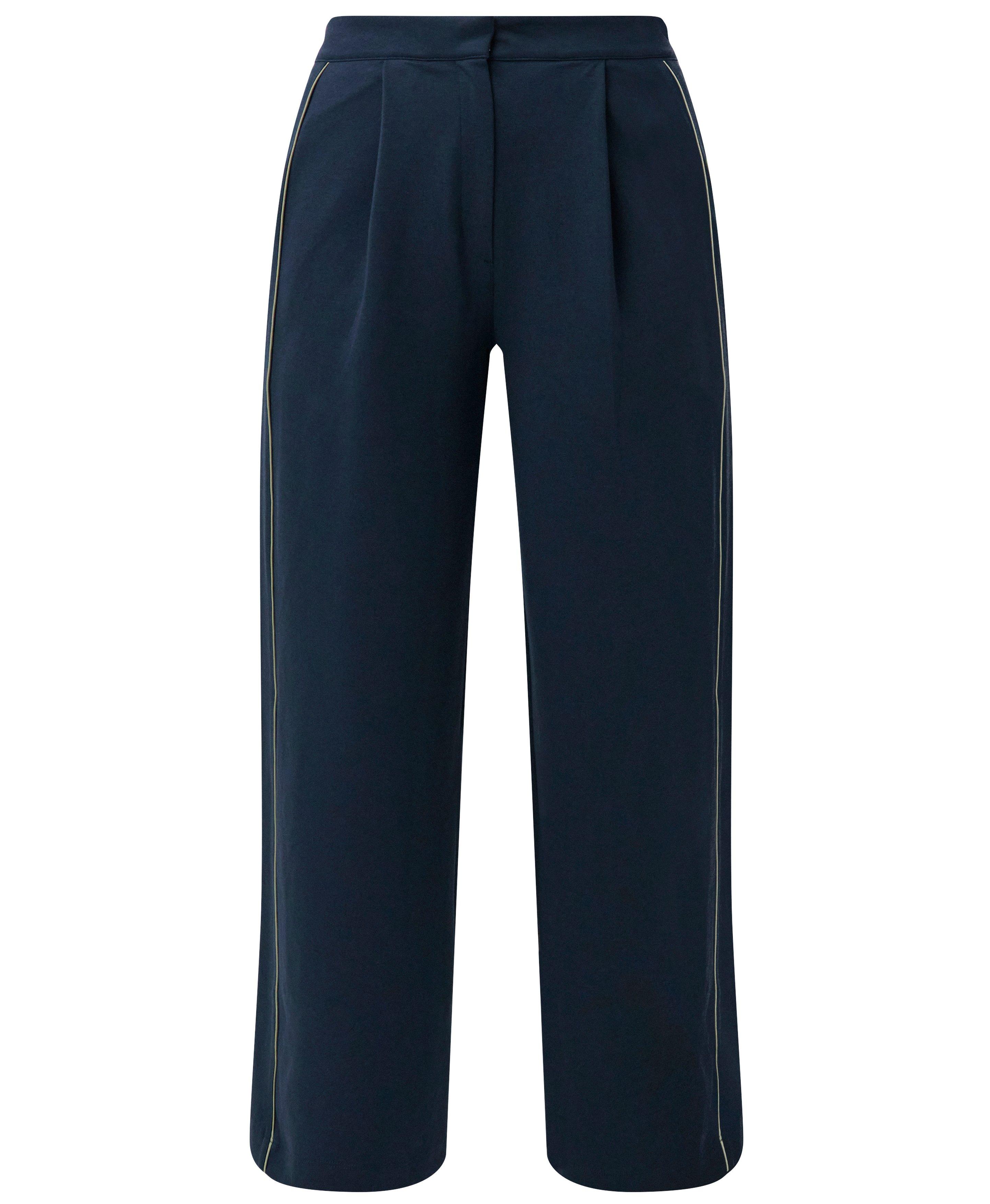 Windsor Wide Leg Piped Pant - French Navy Blue Bracken Green | Women's ...
