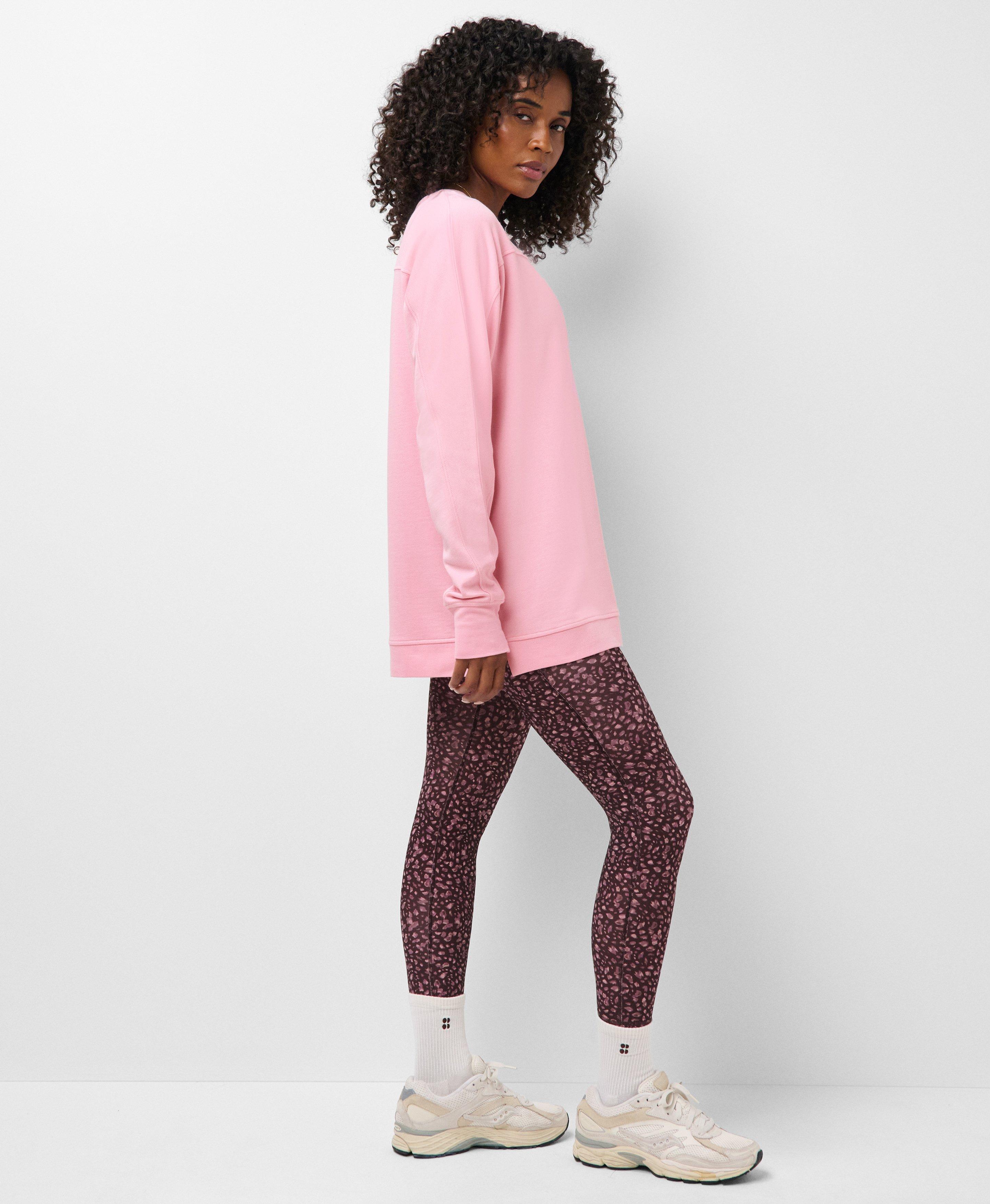 After Class Seam Detail Longline Sweatshirt - Deco Pink | Women's