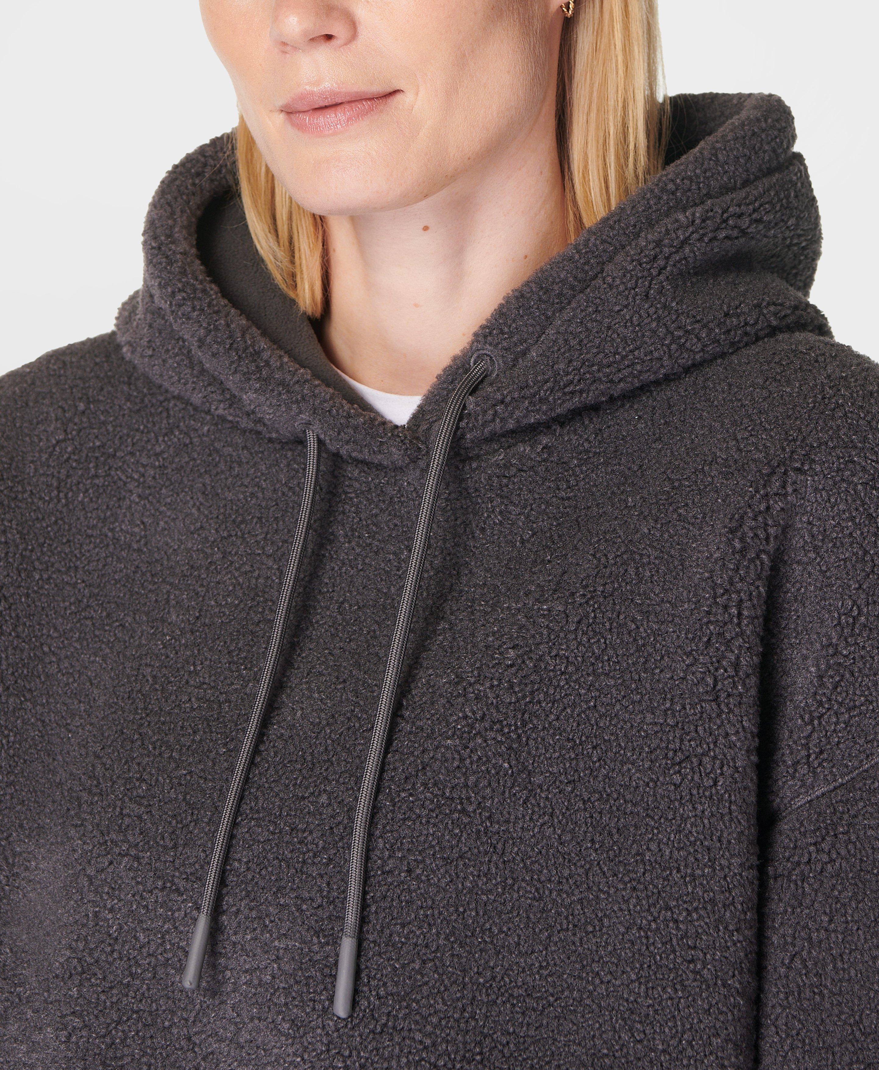 Plush Textured Hoody Urban Grey Women s Jumpers Hoodies Sweaty Betty