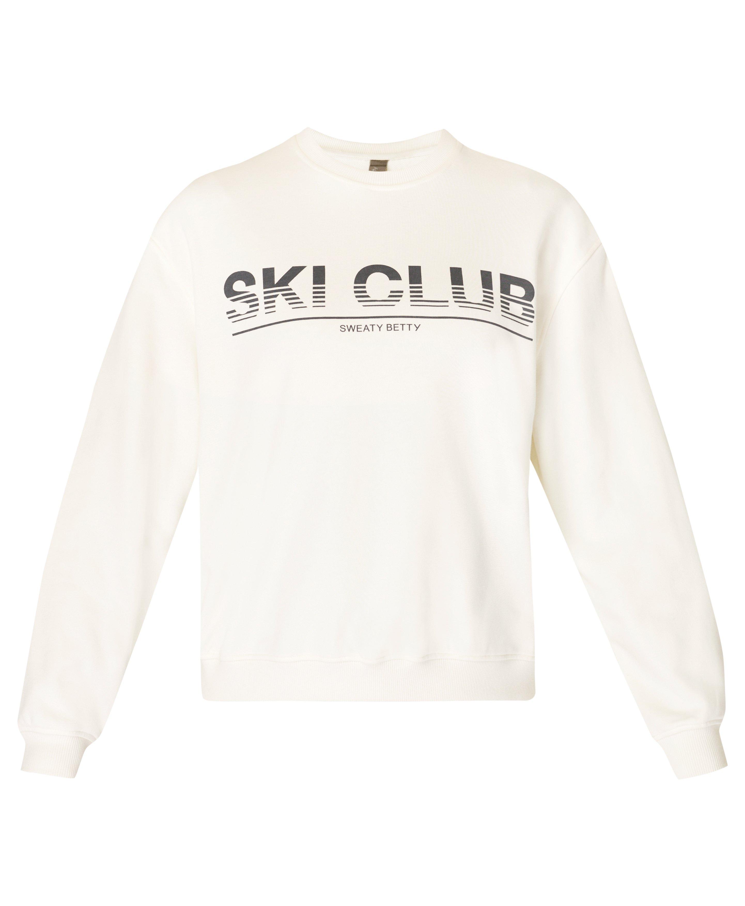 Ski Club Sweatshirt Studio White Women s Jumpers Hoodies Sweaty Betty