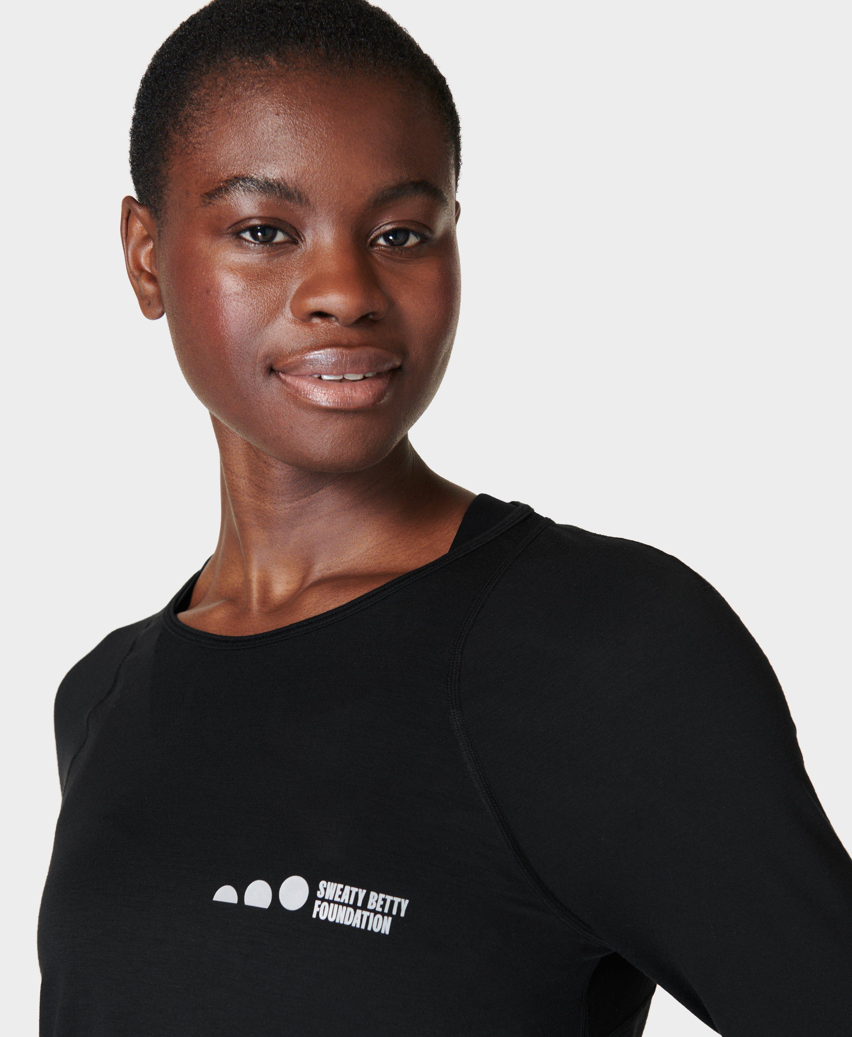 Breathe Easy Running Long Sleeve Top - Black