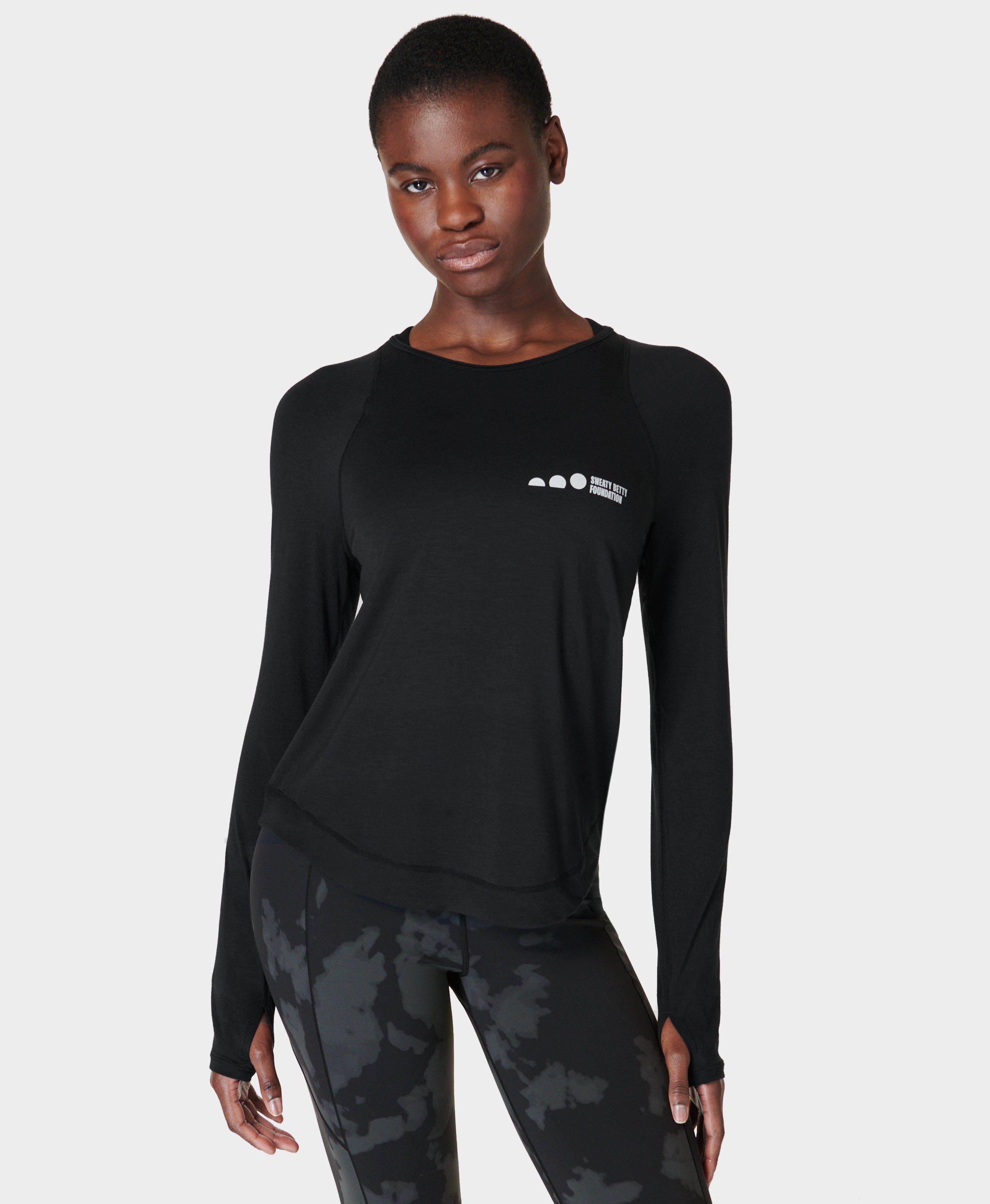 Breathe Easy Running Long Sleeve Top - Black