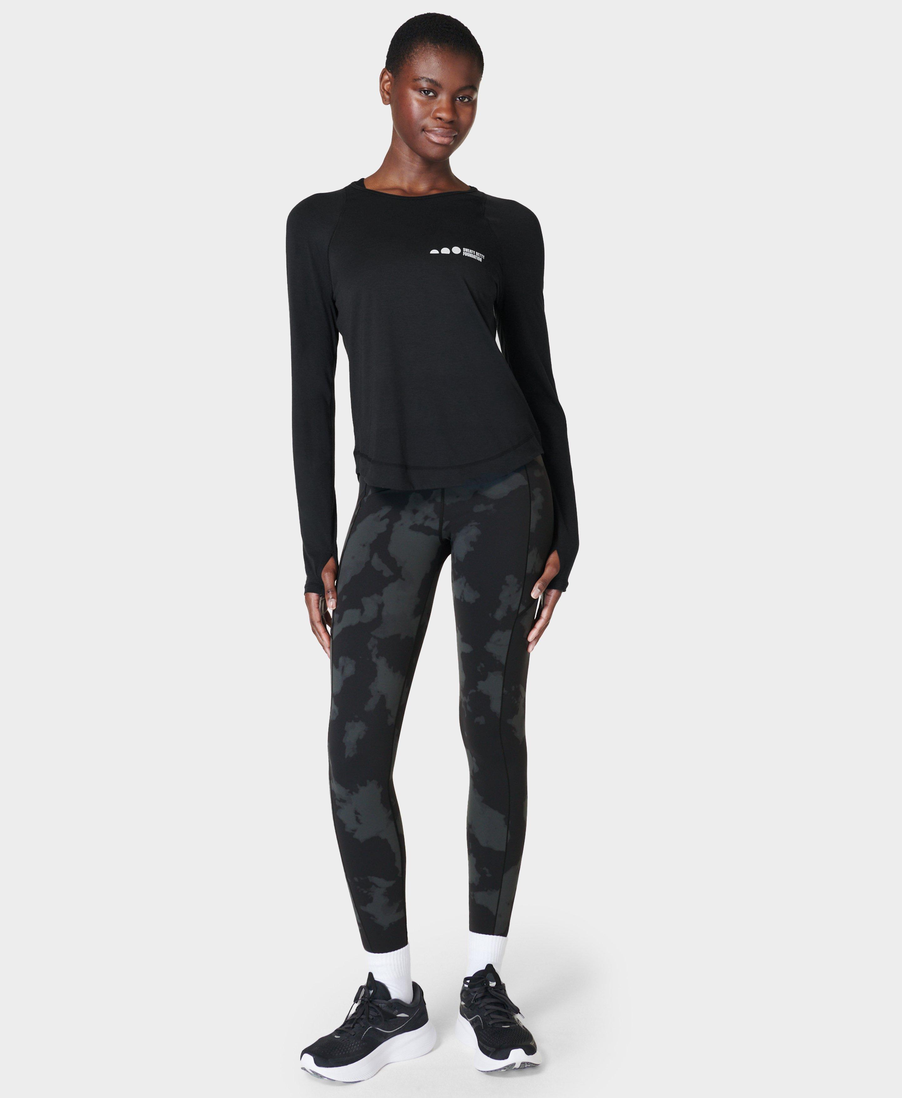 Breathe Easy Running Long Sleeve Top - Black