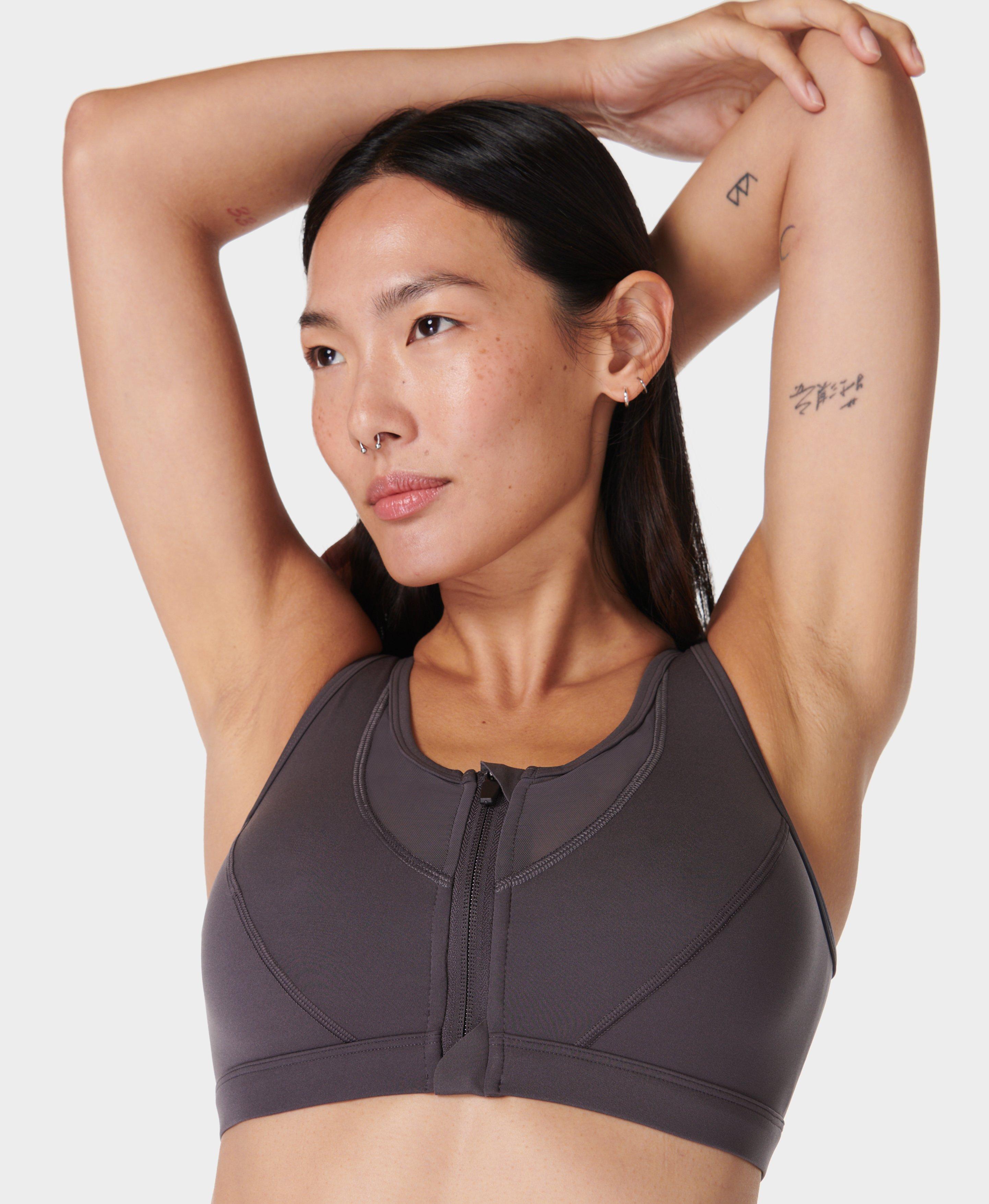 Sweaty Betty Power Icon Train Sports Bra, Grey, Women's XS
