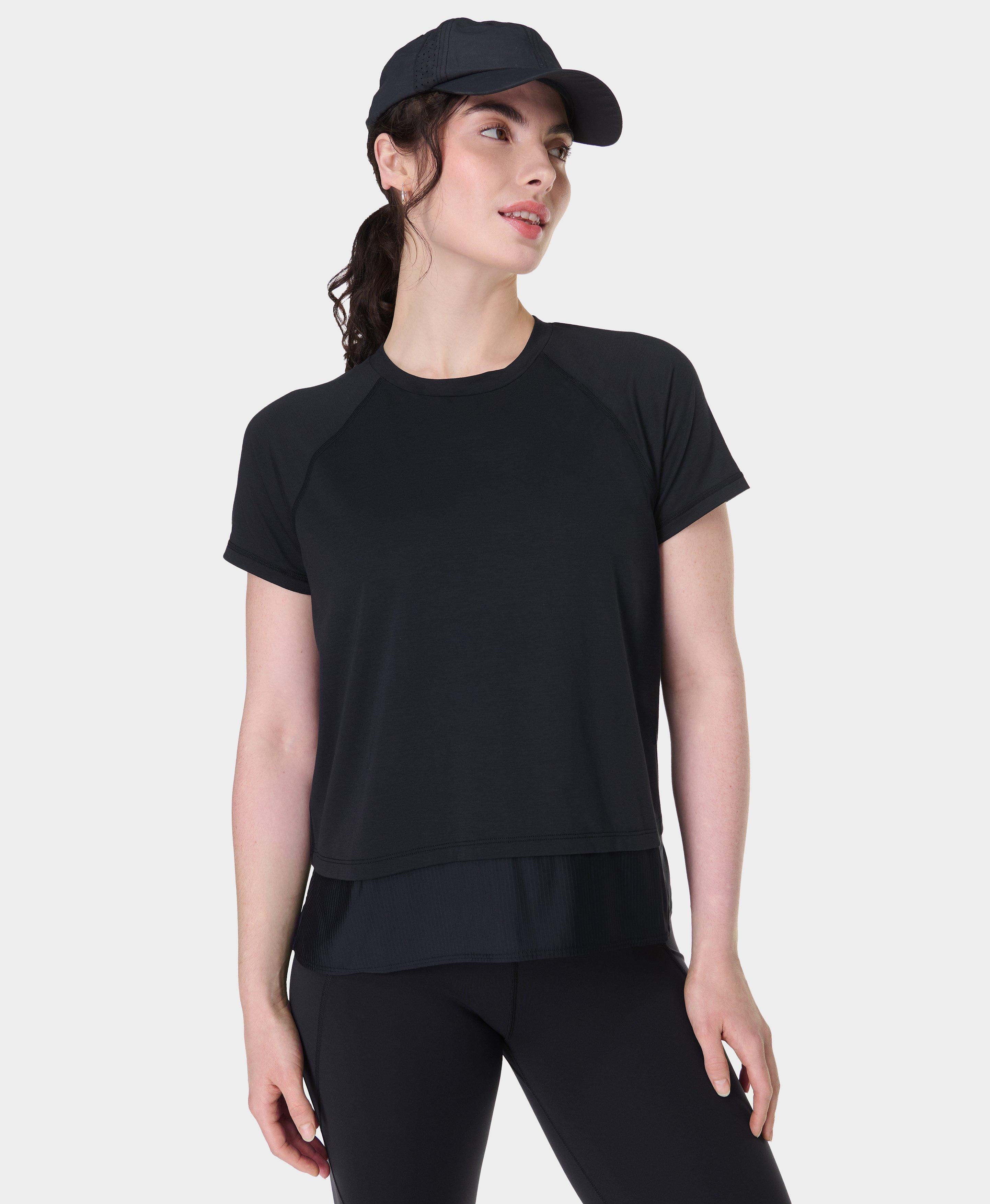 Sweaty Betty Breathe Easy Flexi-Train T-Shirt, Black, Women's L