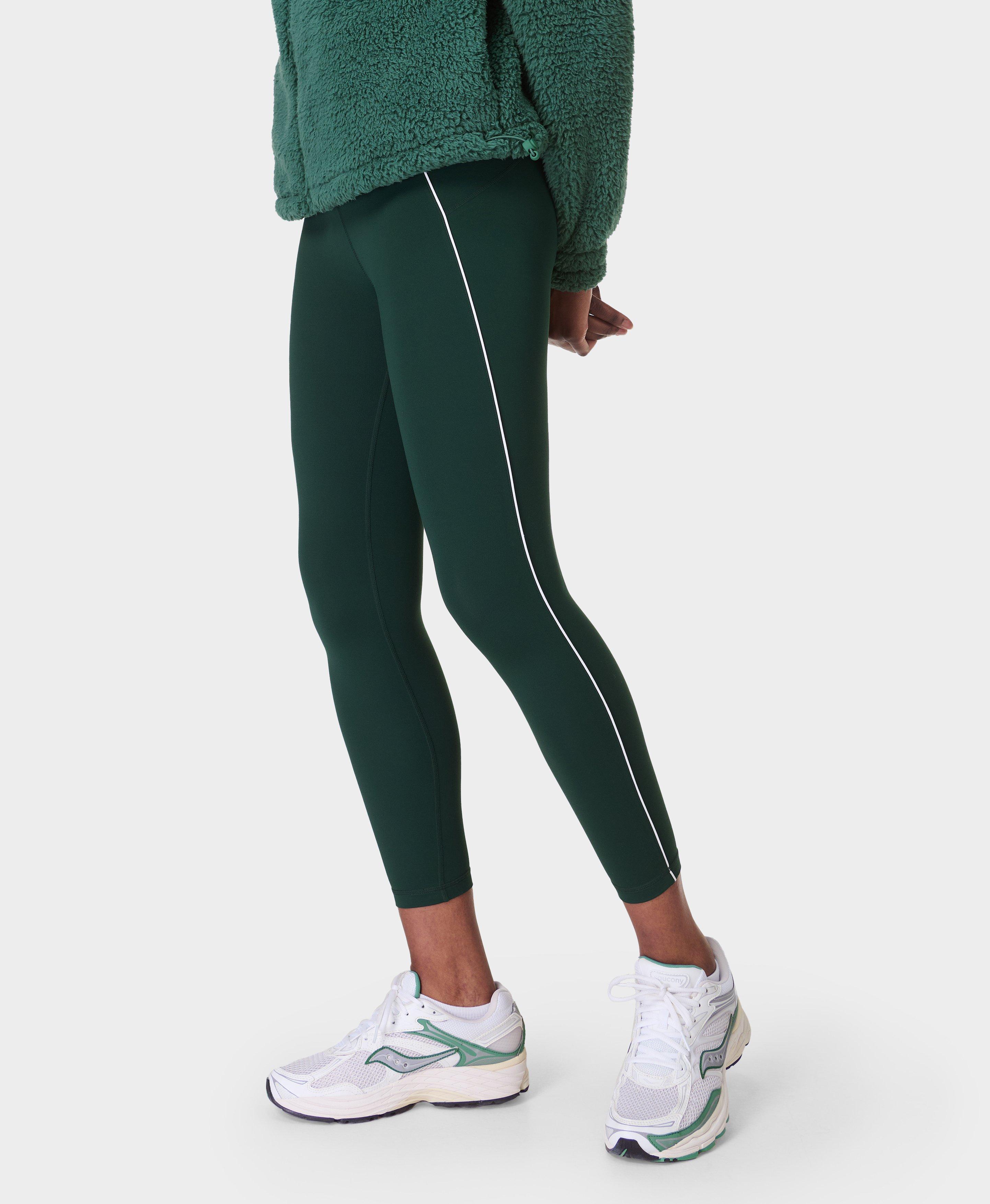 Sweaty Betty All Day Contrast Piping 7/8 Leggings, Green, Women's S
