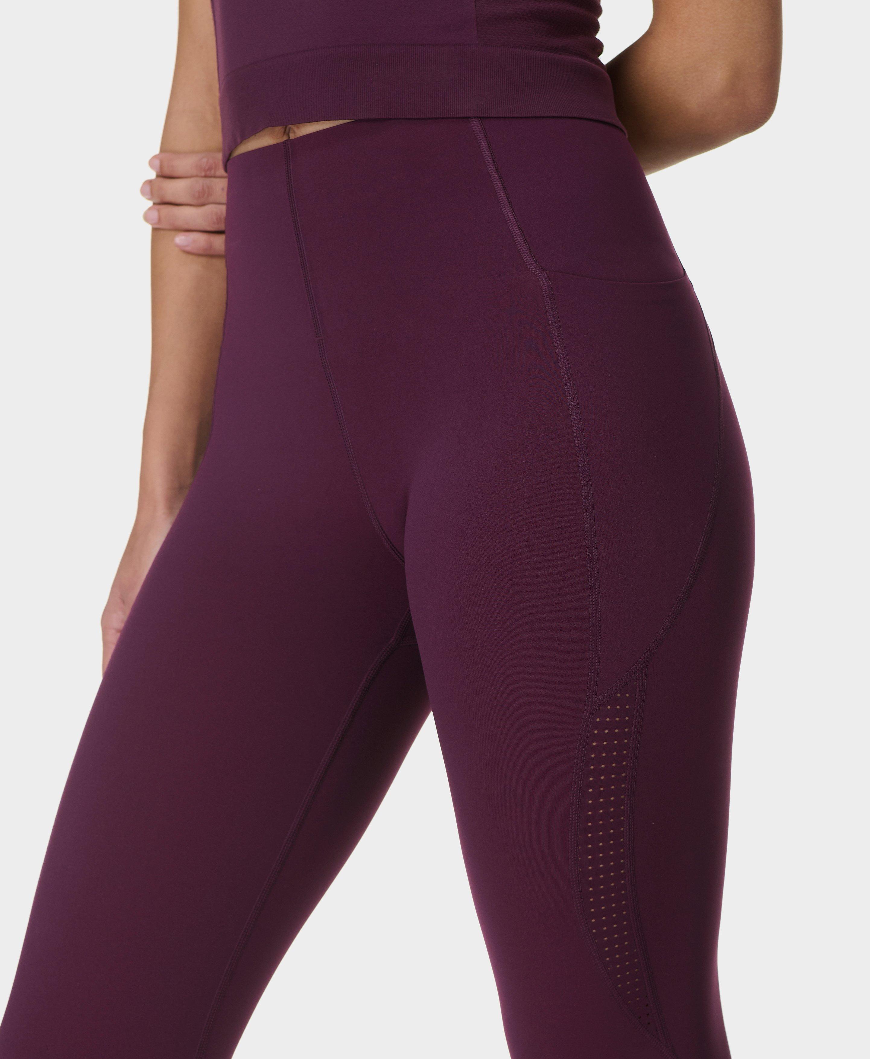 Sweaty Betty Power Mesh UltraSculpt 7/8 High-Waisted Leggings, Purple, Women's M