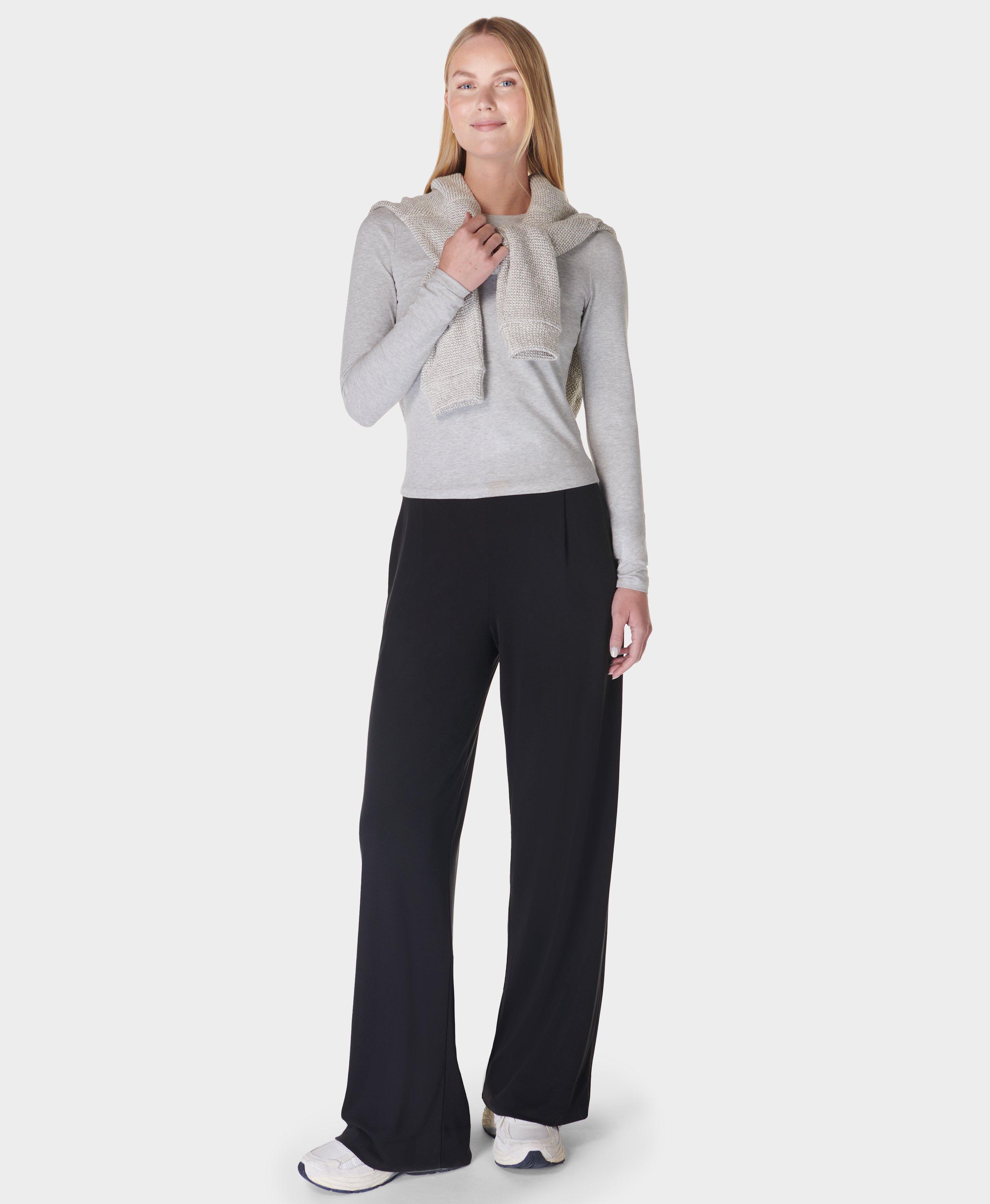 Sweaty Betty At Ease Wide Leg Trouser, Black, Women's XXS
