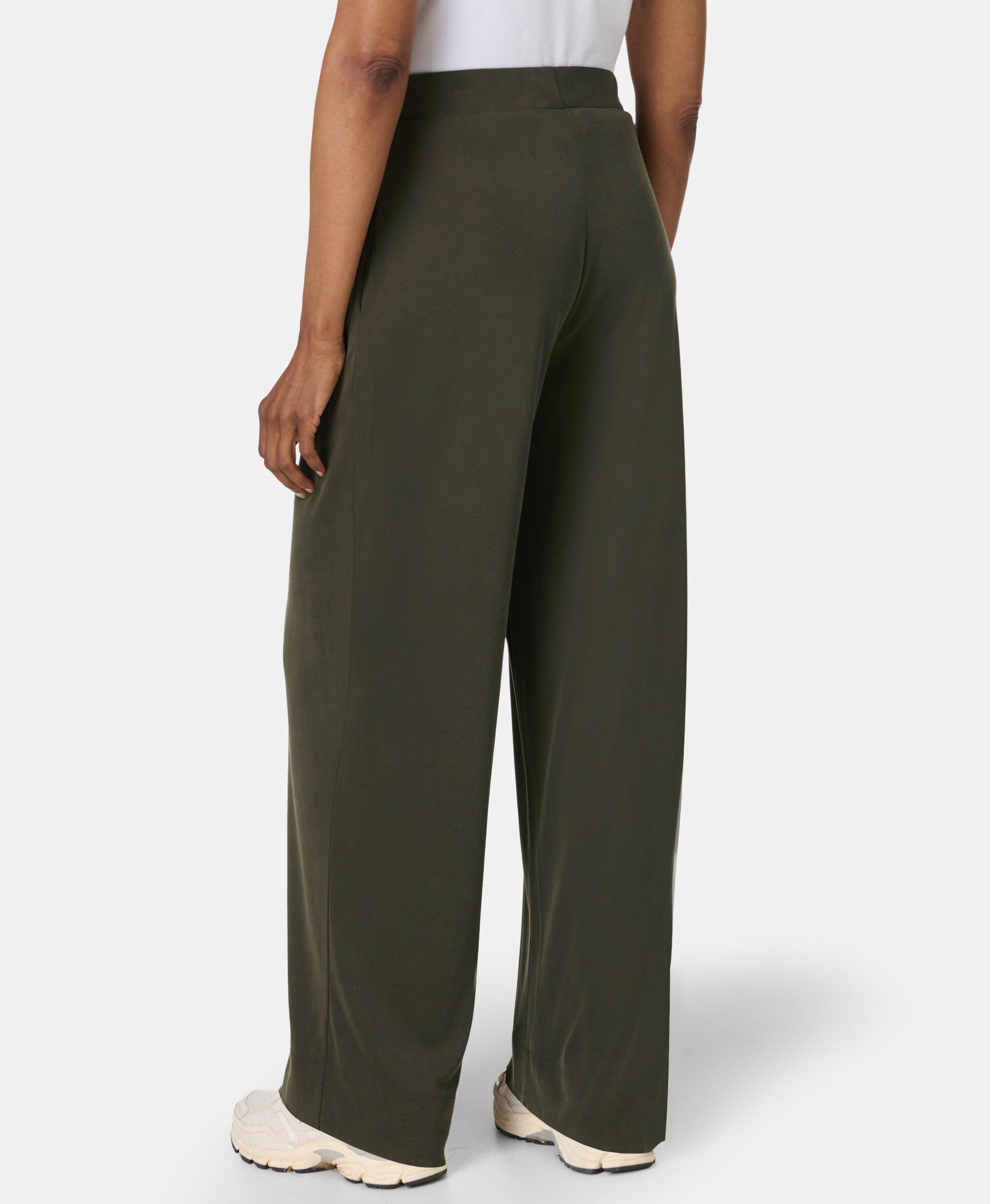 At Ease Wide Leg Pants - Nori Green | Women's Pants | Sweaty Betty