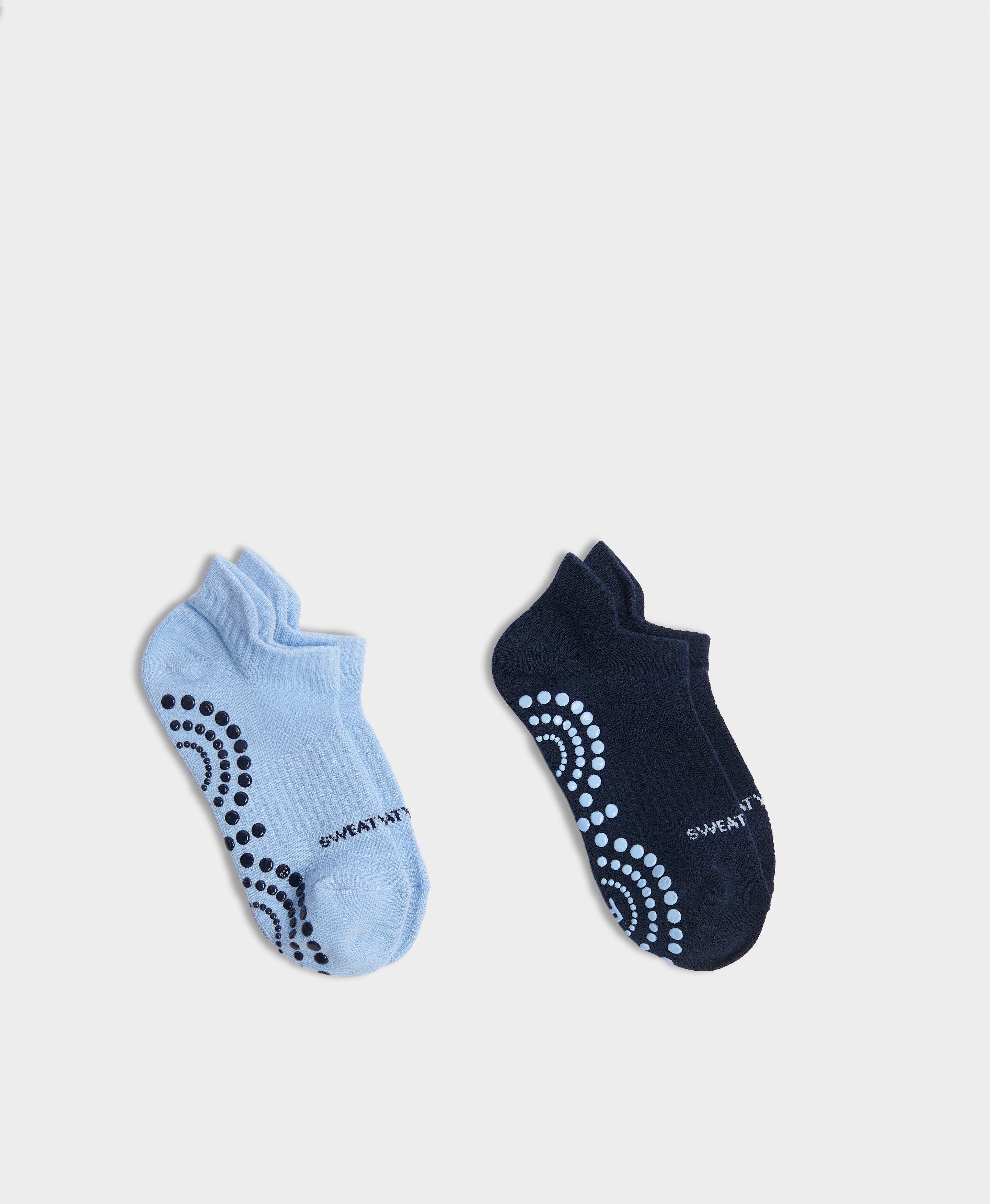 Sweaty Betty Reformer Ankle Gripper Sock 2 Pack, Blue, Women's UK 6 - 8