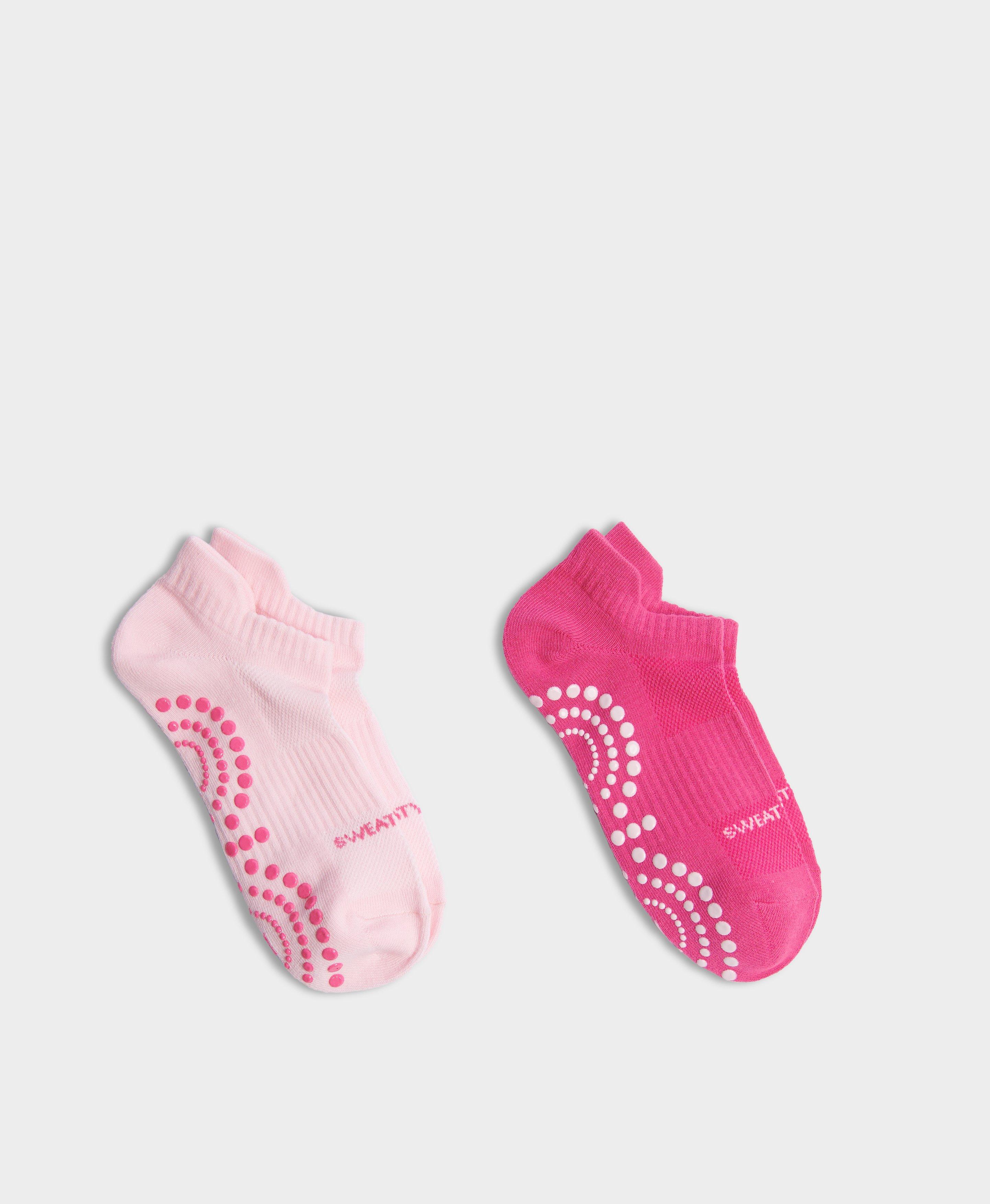 Sweaty Betty Reformer Ankle Gripper Sock 2 Pack, Pink, Women's UK 6 - 8