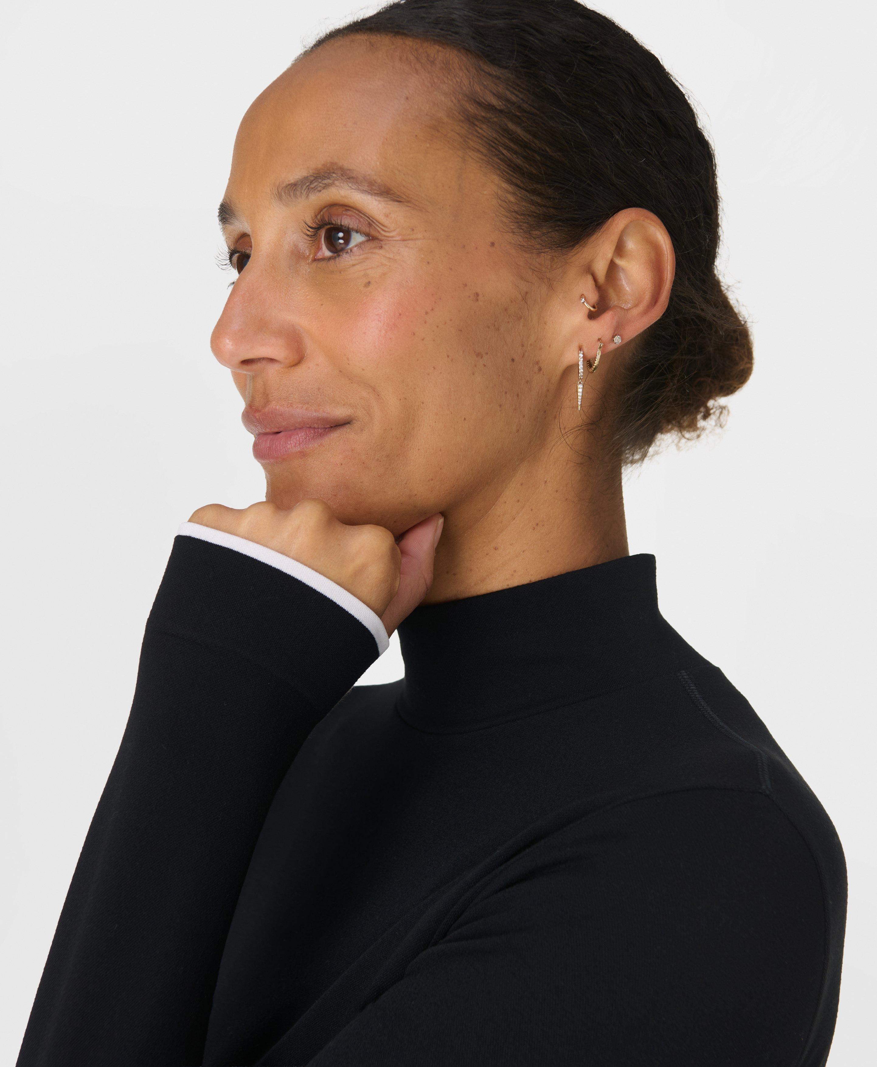 Modal High Neck Base Layer Top, Black | Sweaty Betty