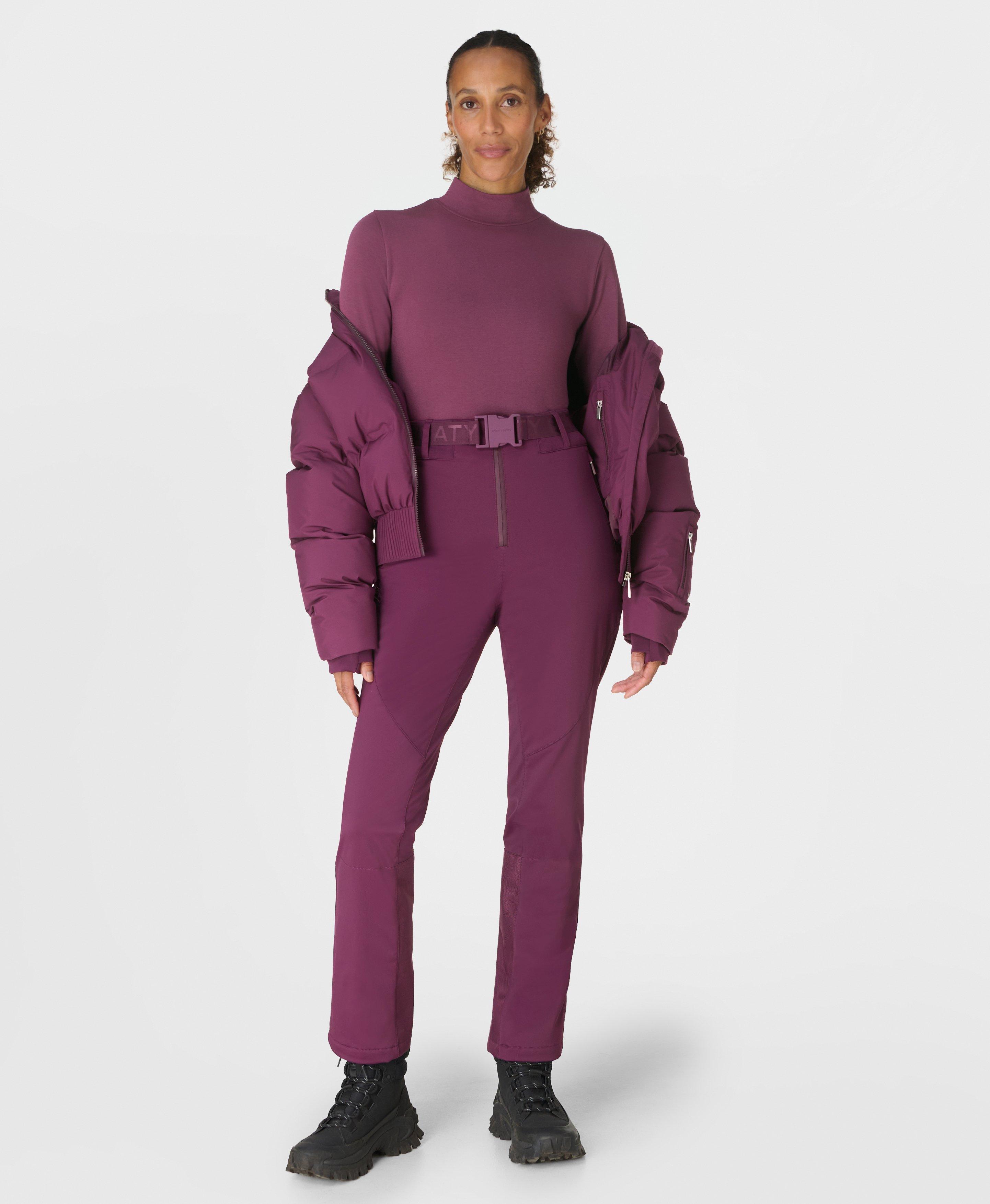 Modal High Neck Base Layer Top, Plum Purple | Sweaty Betty