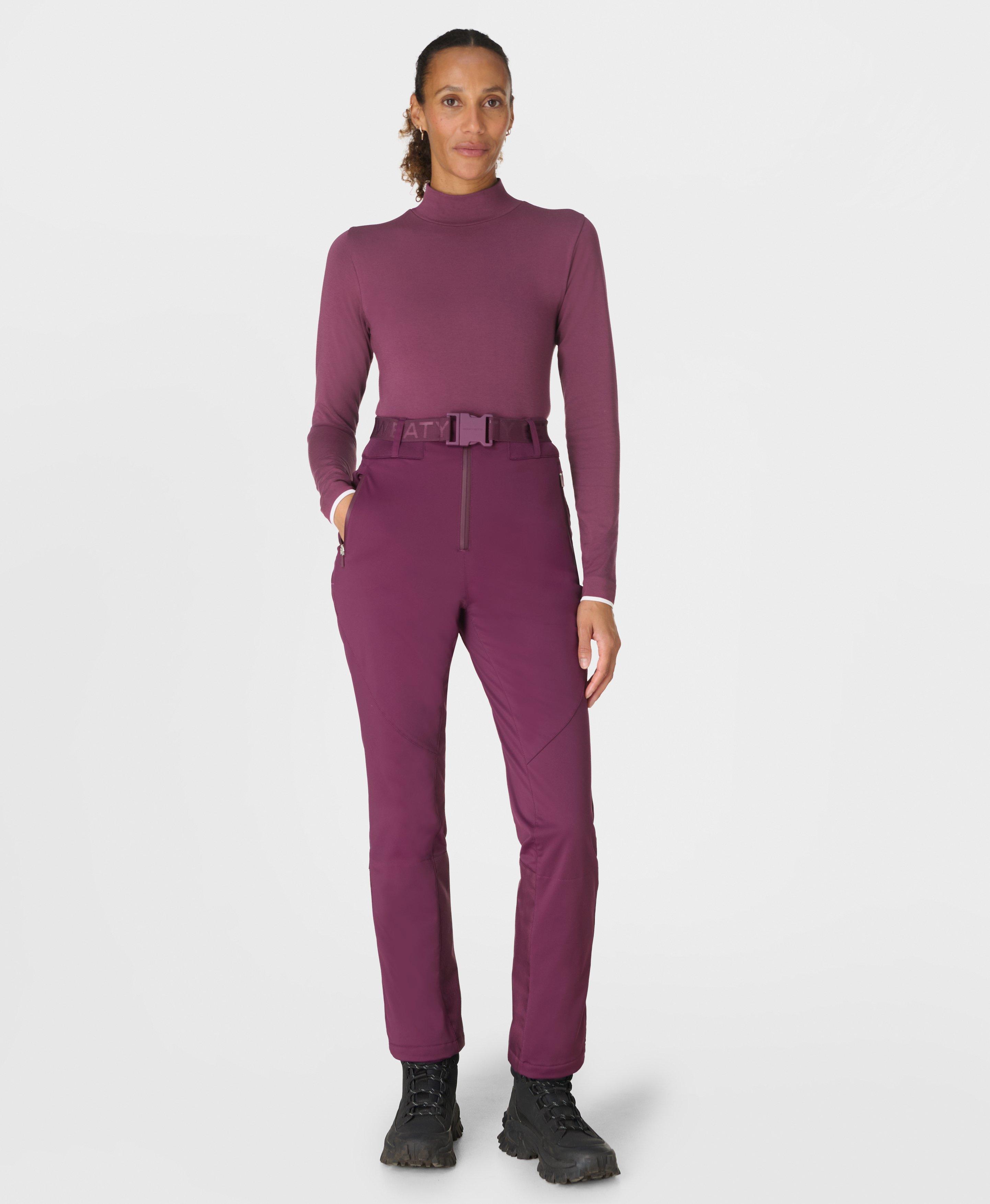 Modal High Neck Base Layer Top - Plum Purple | Women's Ski Clothes