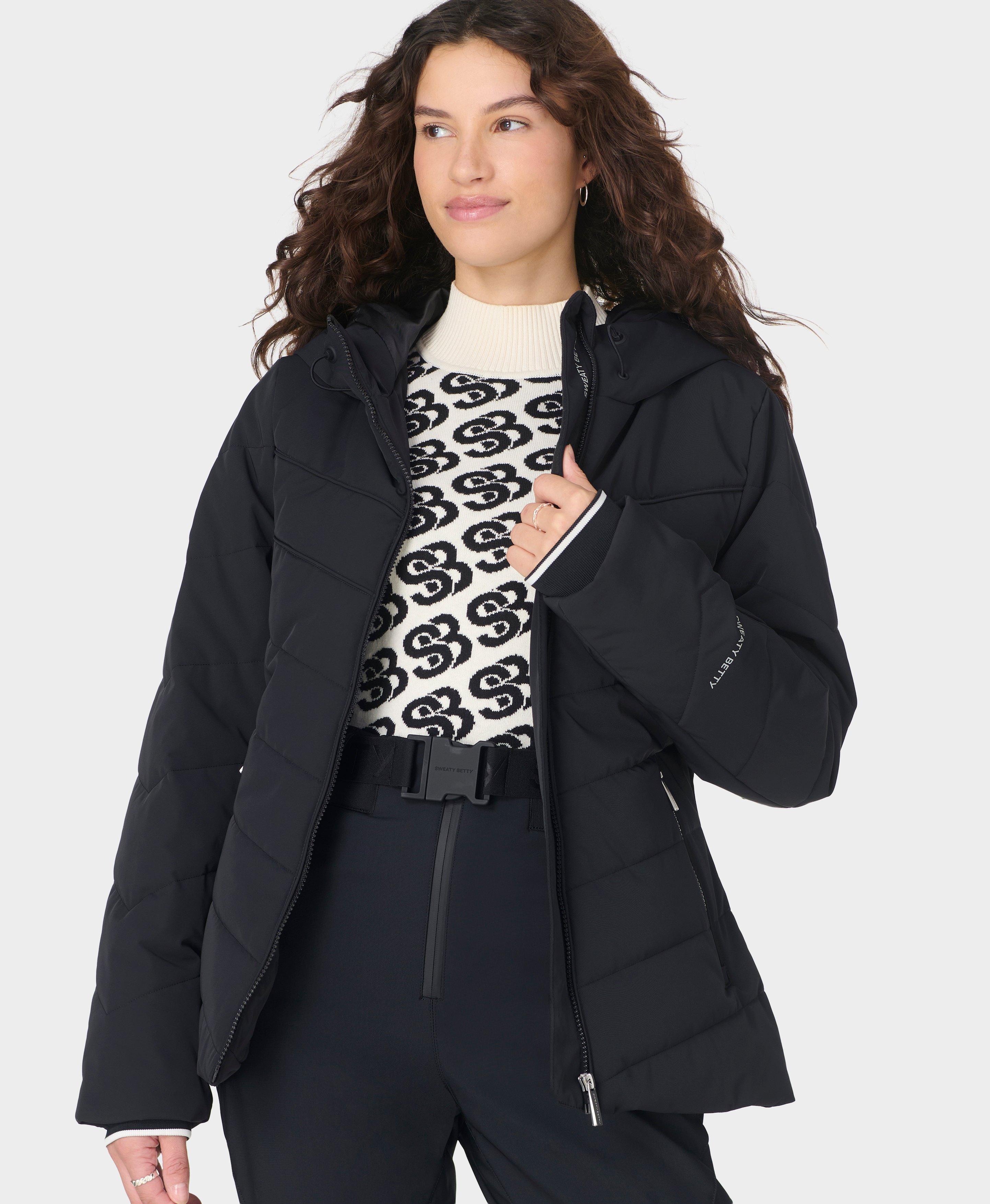 Exploration Water Resistant Chevron Ski Jacket Black Women's