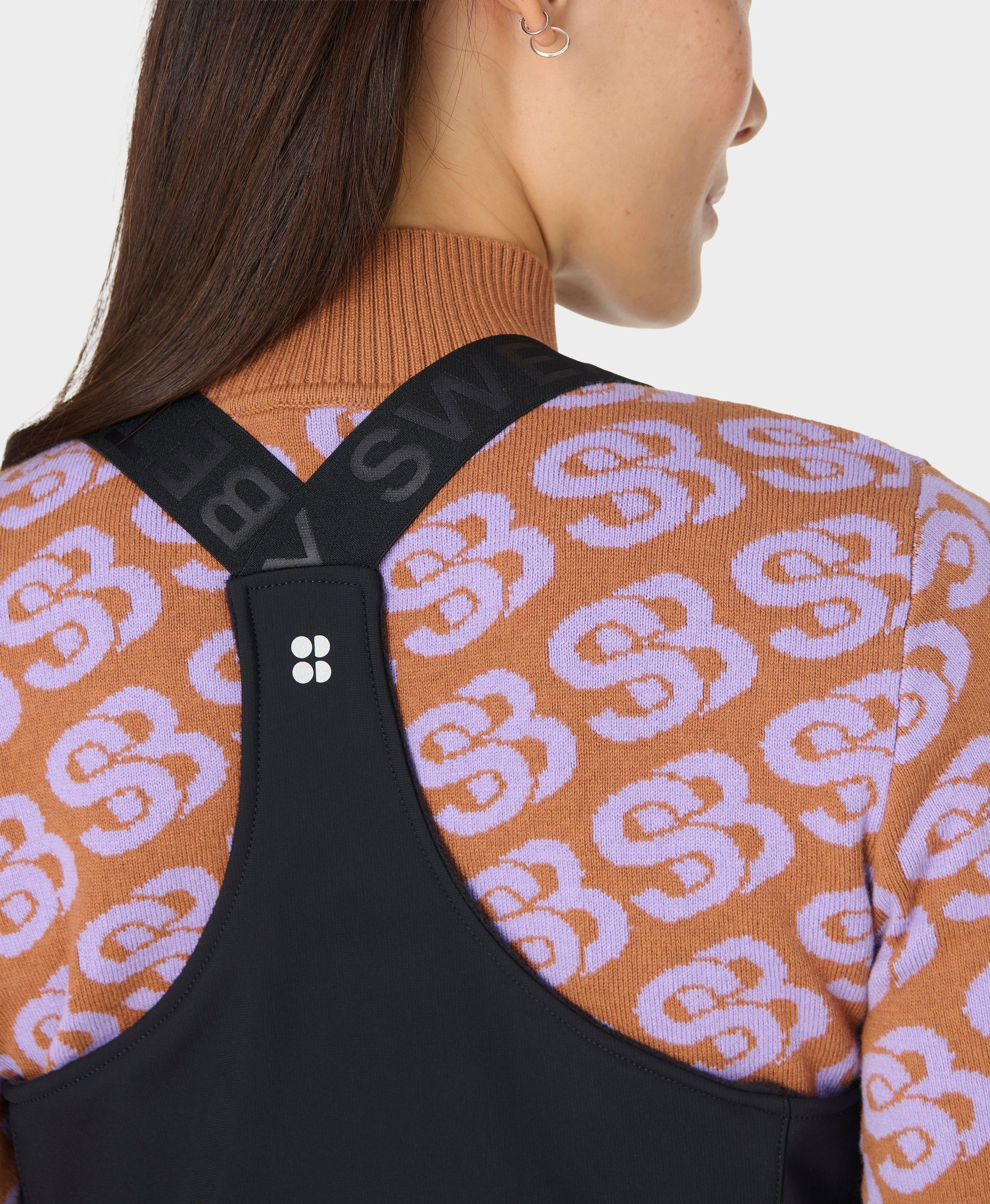 Power Sculpting Bib Salopettes - Black | Sweaty Betty display picture 1