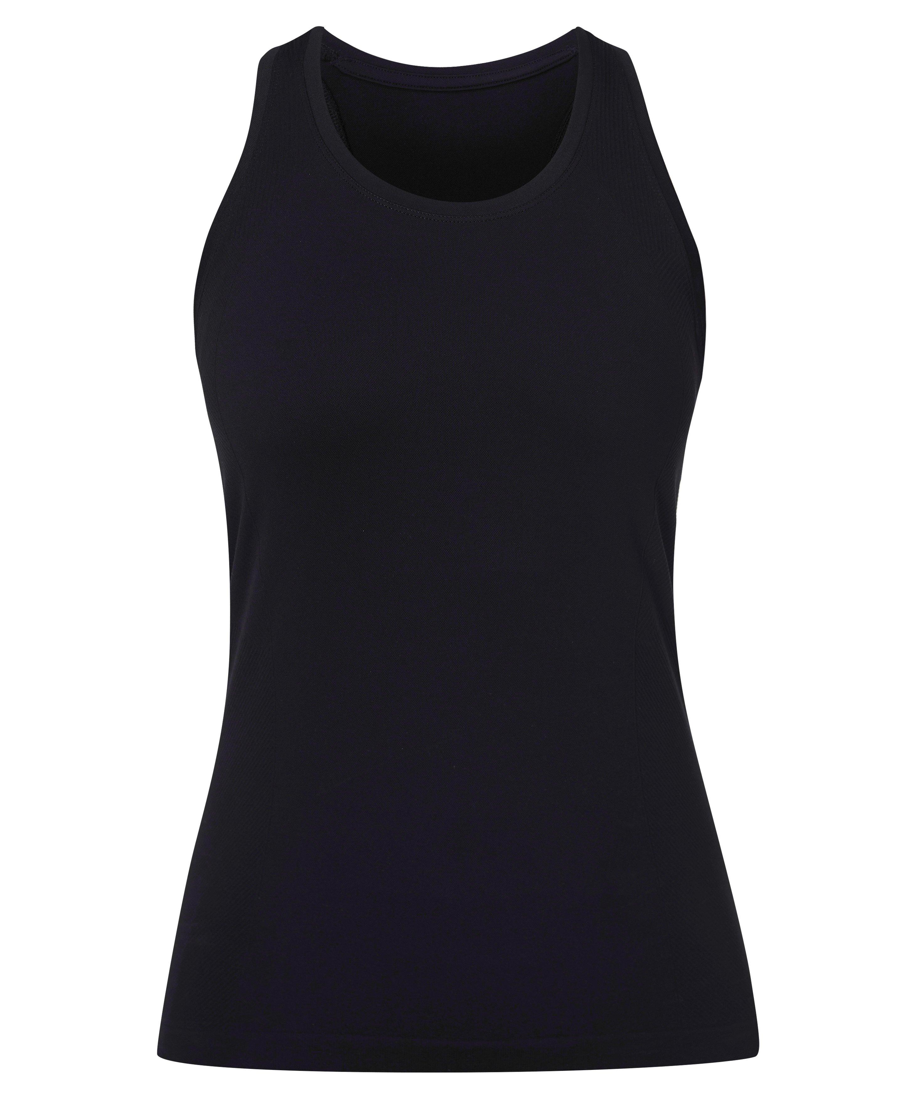 Athlete Seamless Gym Vest - Black | Women