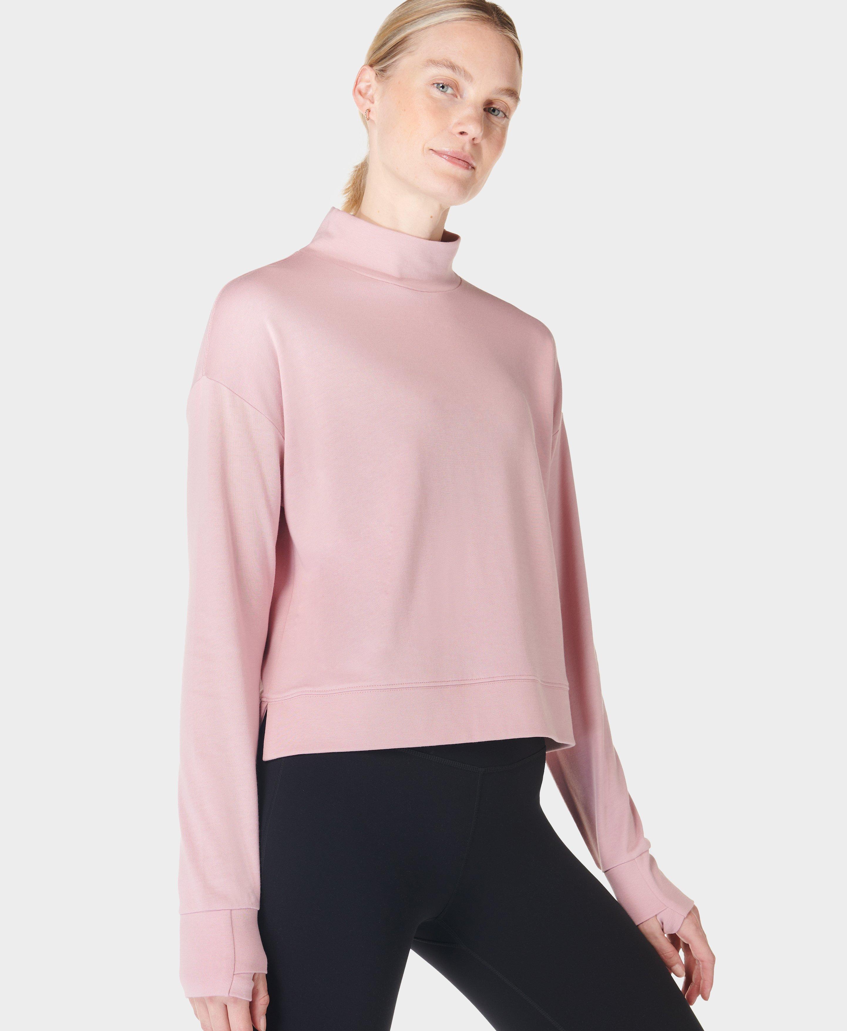 After Class Funnel Neck Sweatshirt Pirouette Pink Women s Jumpers Hoodies Sweaty Betty