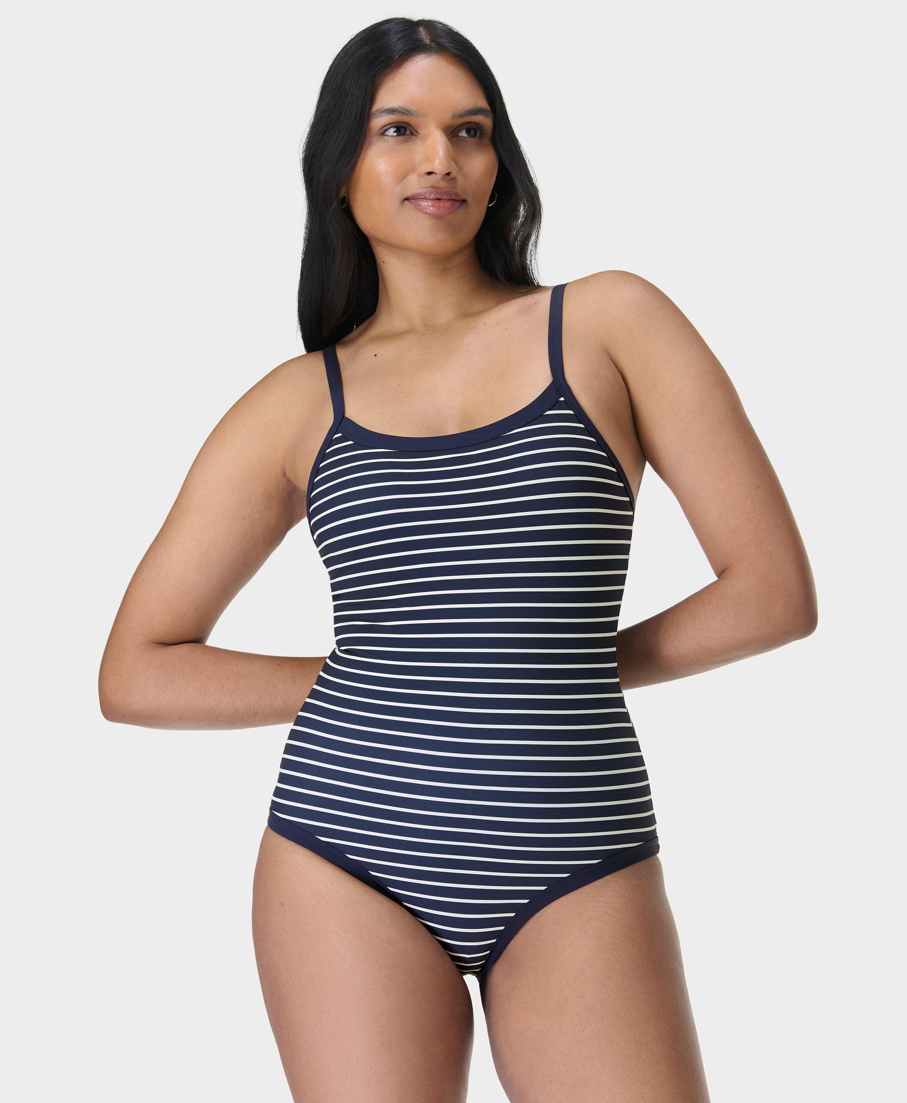 Sweaty Betty Riviera Swimming Costume, Blue, Women's M