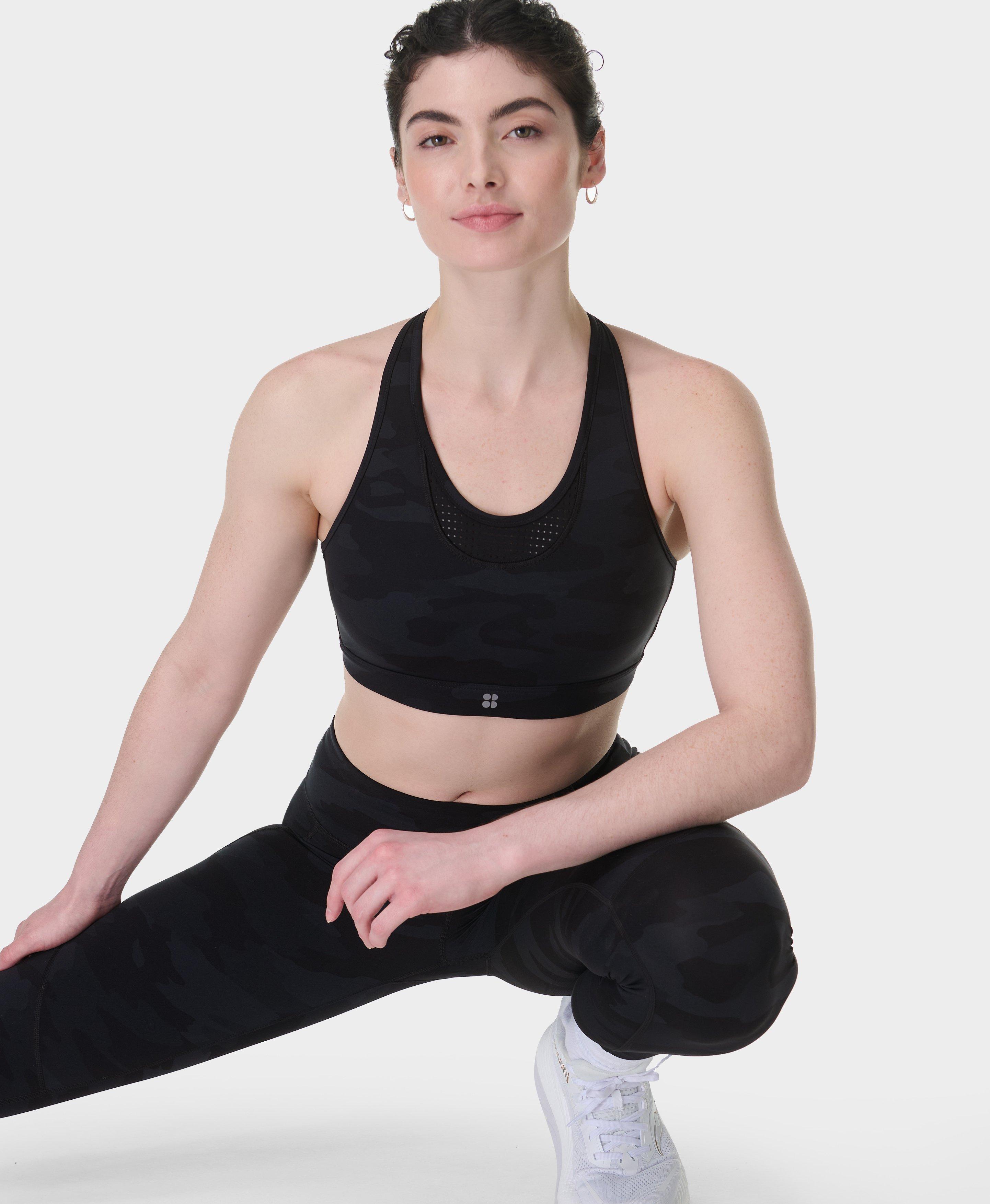 Power High Impact Sports Bra, Ultra Black Camo Print | Sweaty Betty