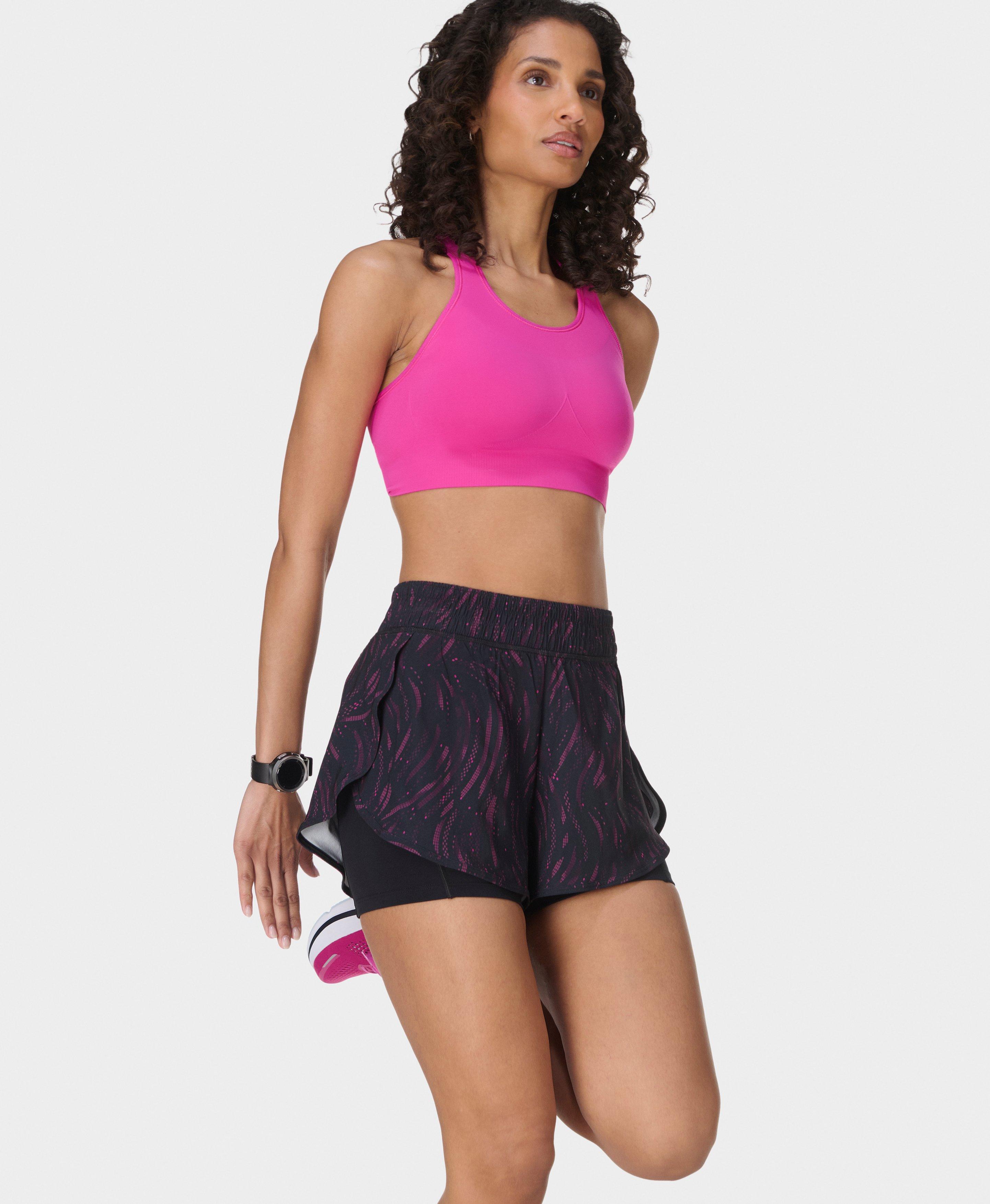 Sweaty Betty Get Set 2-in-1 Multi-Train Shorts, Pink, Women's XS